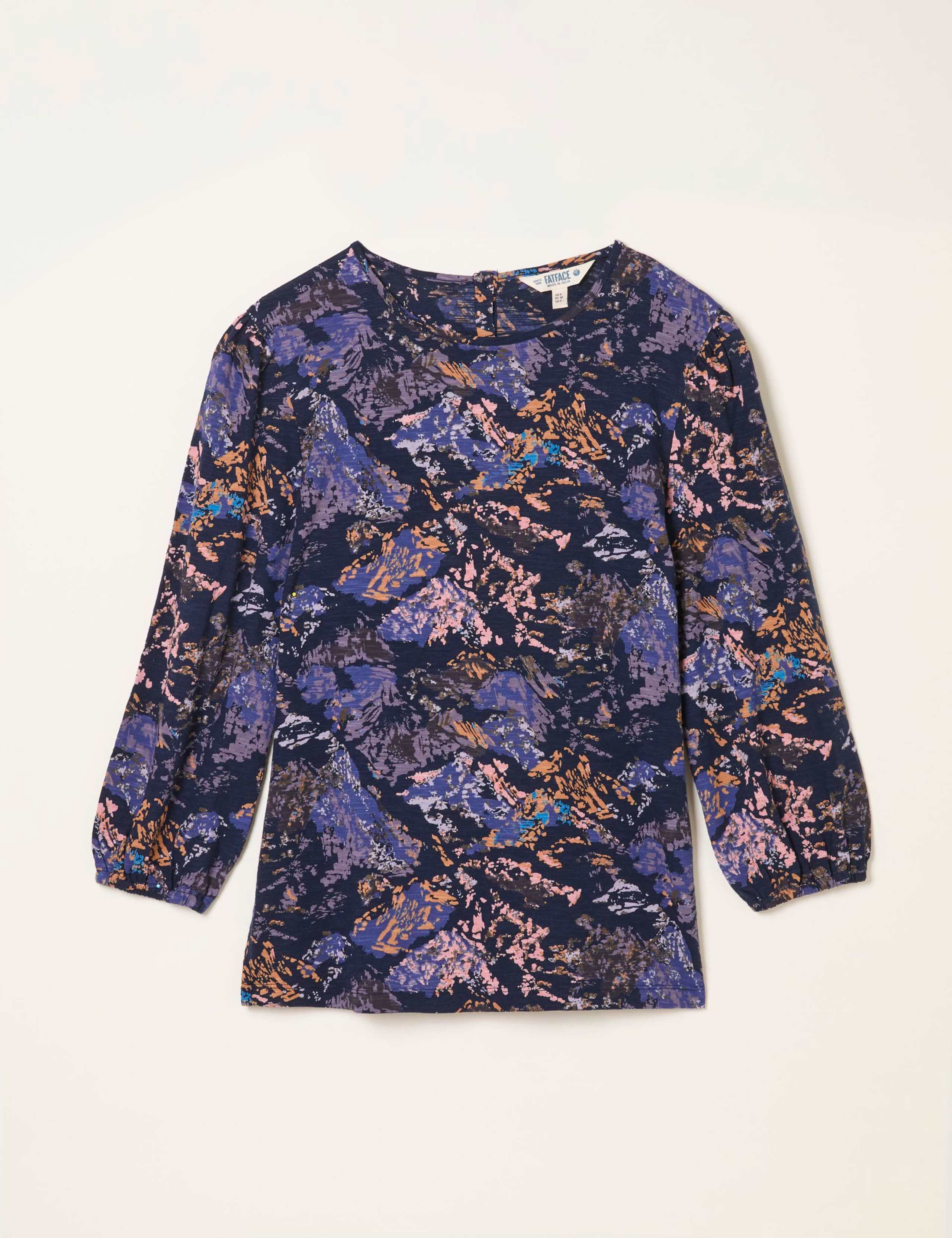 Cotton Rich Mountain Print Blouse 2 of 5