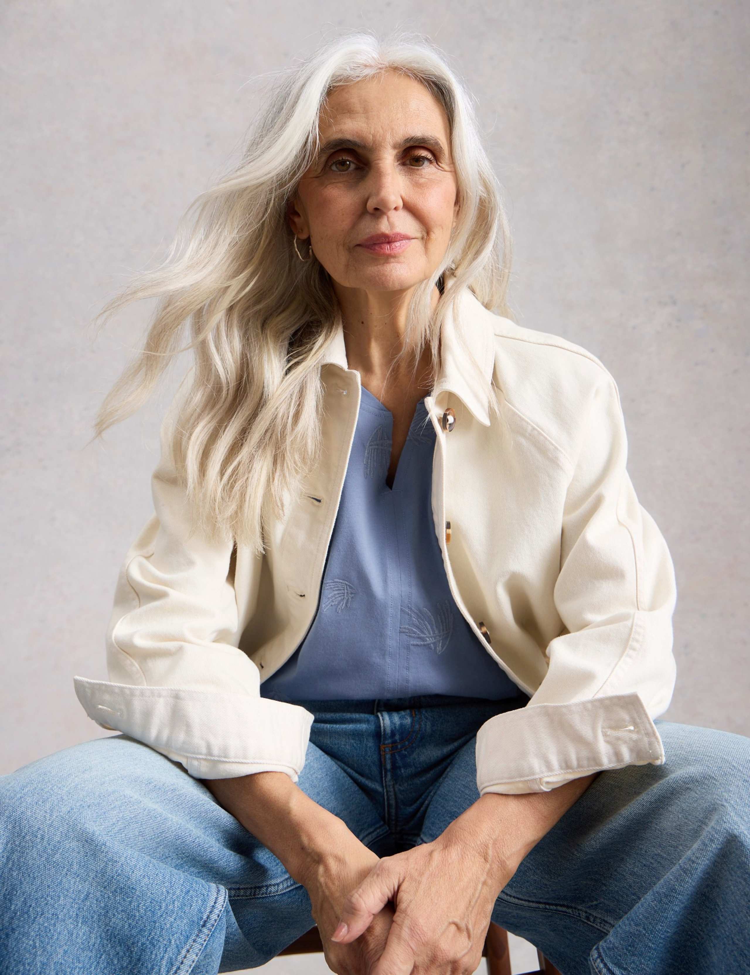 Embroidered Notch Neck T-Shirt 5 of 6