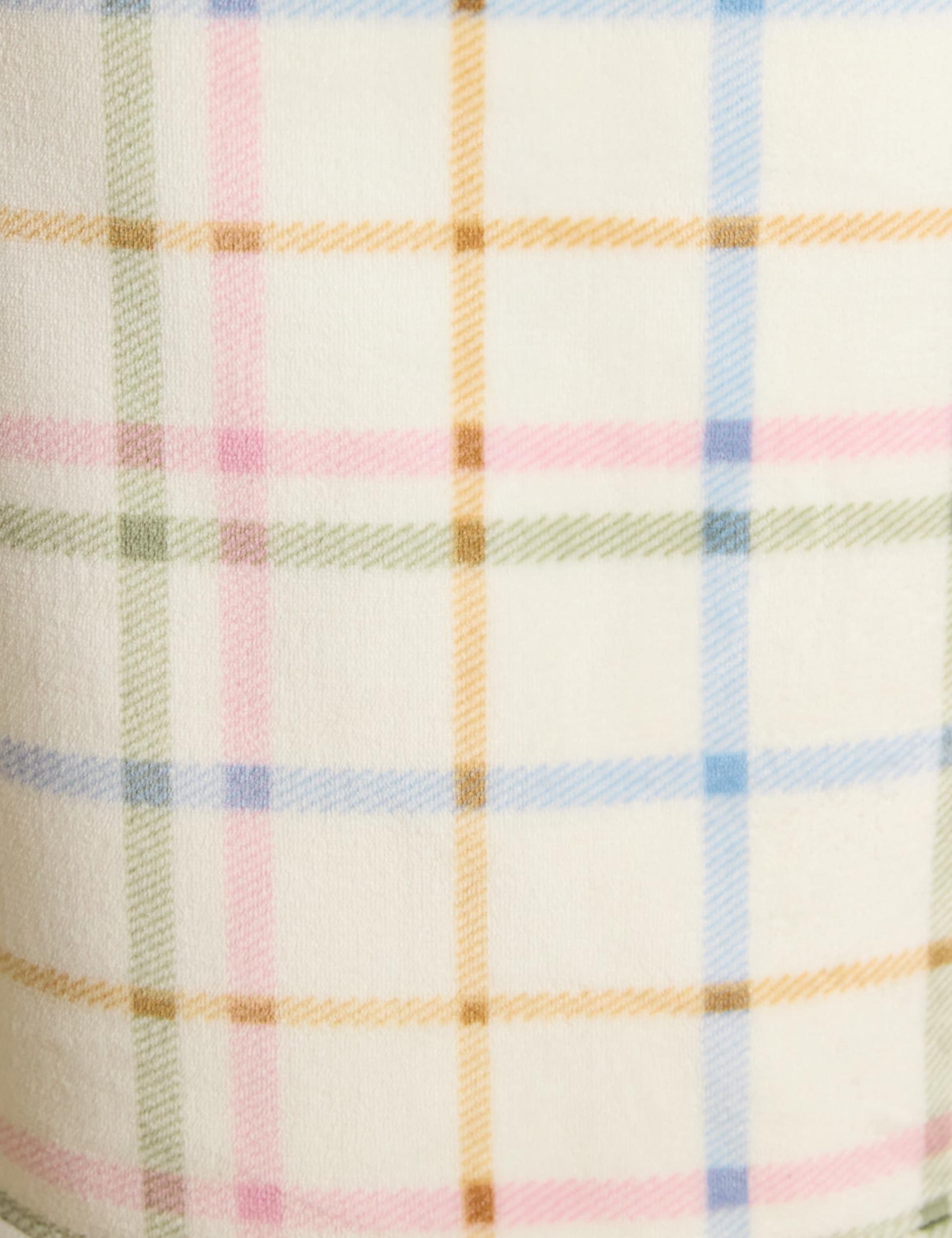 Fleece Checked Tie Dressing Gown 3 of 8
