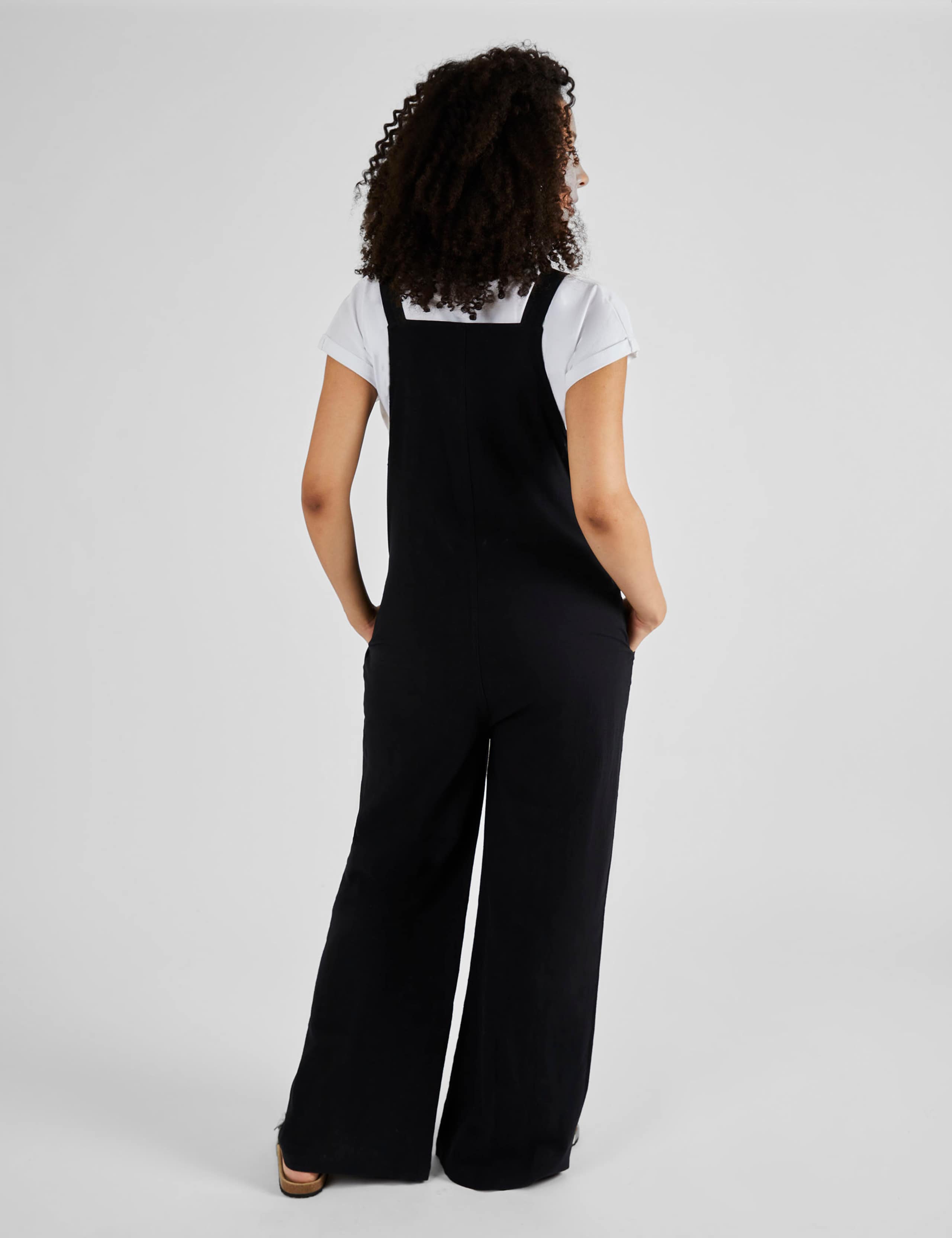 Maternity Cotton Rich Wide Leg Dungarees 2 of 5