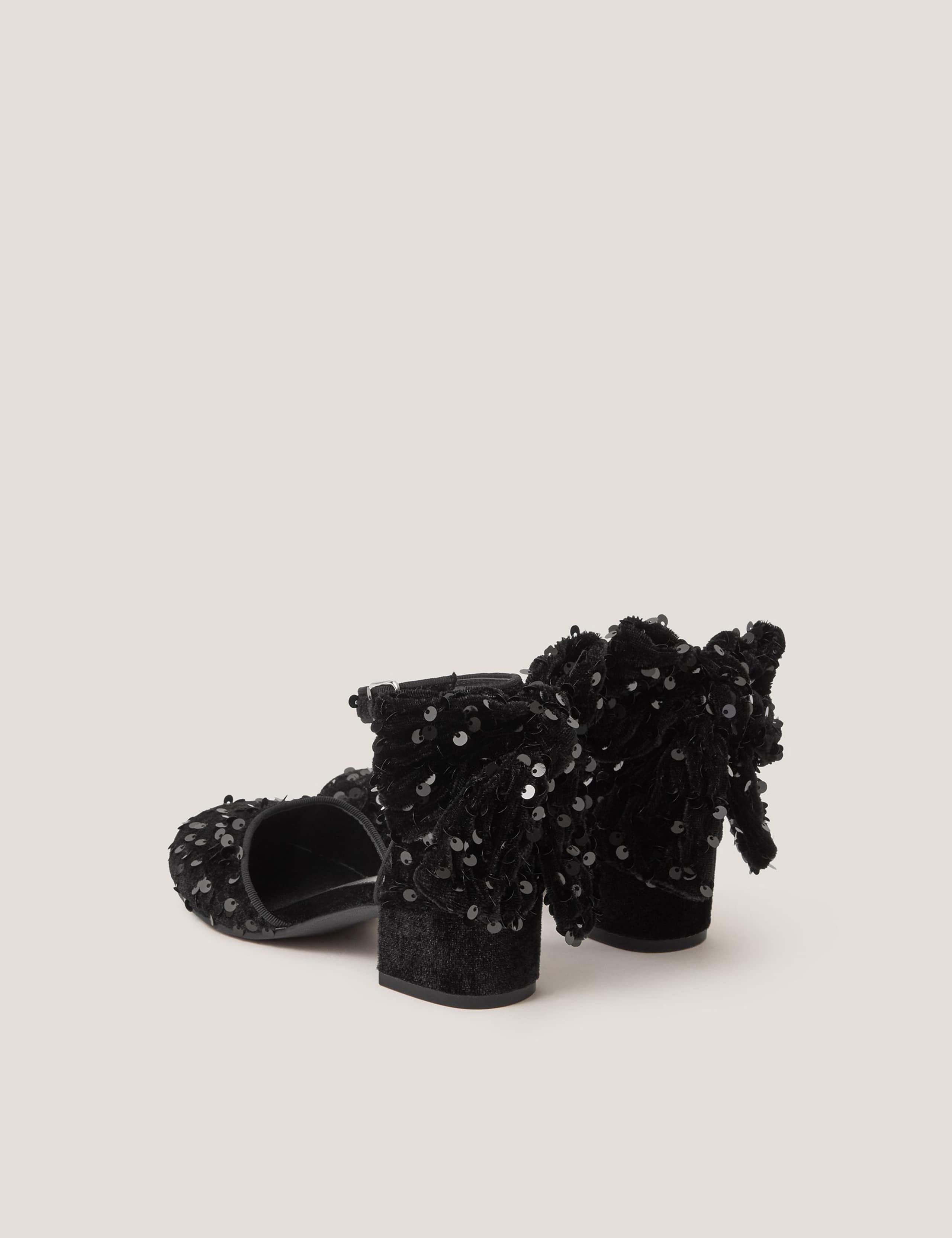 Kids' Velvet Sequin Shoes (7 Small - 4 Large) 3 of 3