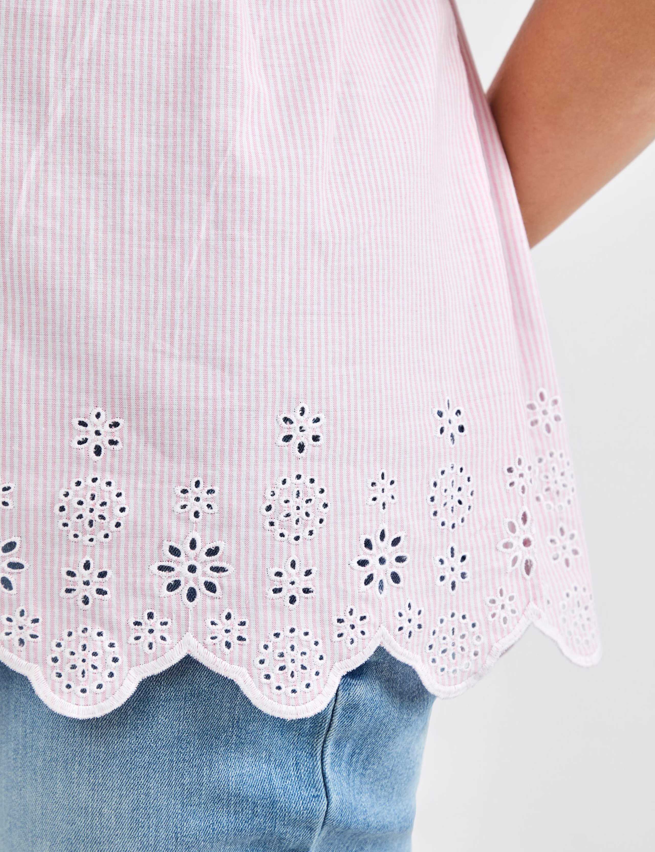 Maternity Pure Cotton Striped V-Neck Top 4 of 4