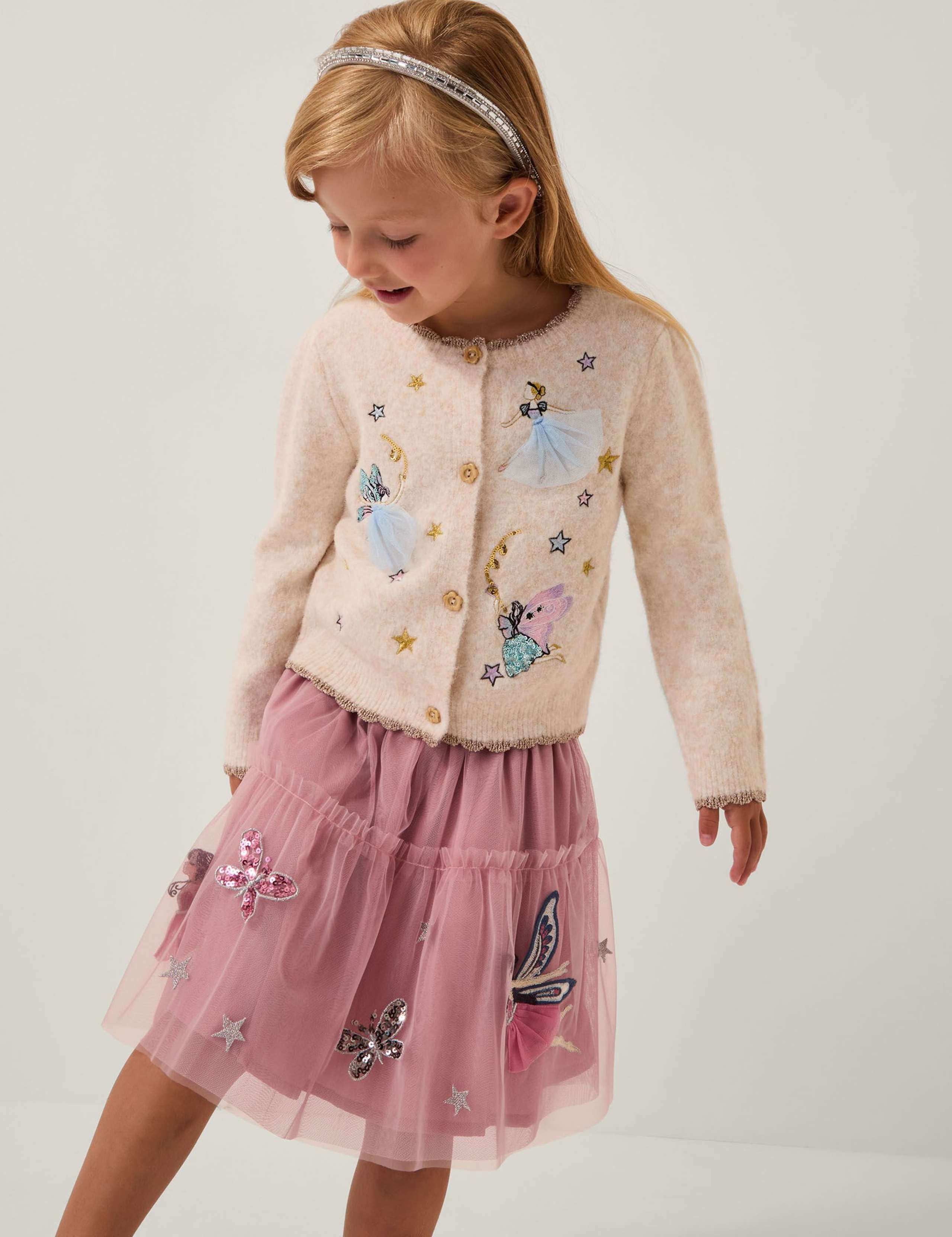 Embroidered Fairy Cardigan (3-13 Yrs) 1 of 4
