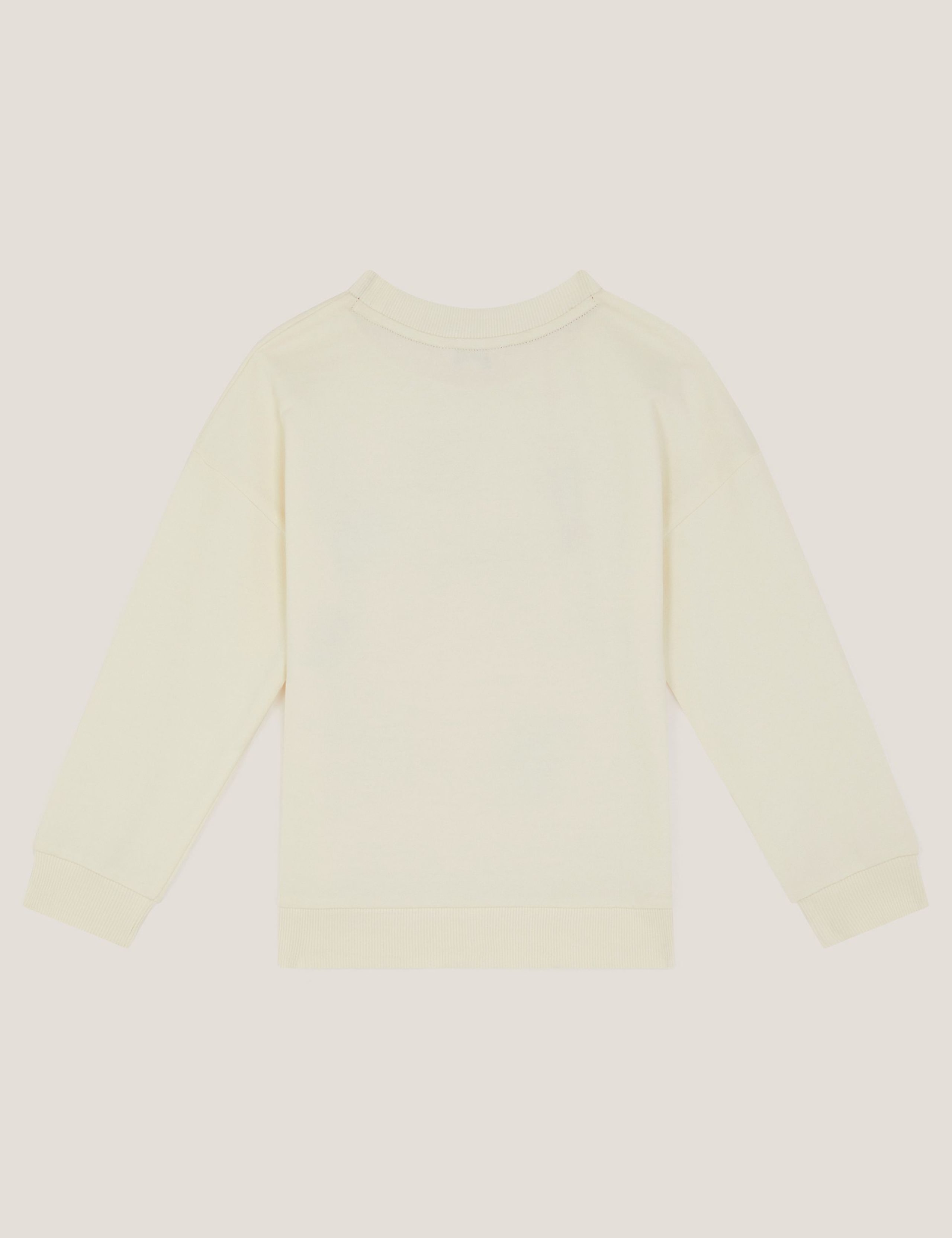 Pure Cotton Embellished Unicorn Sweatshirt (3-13 Yrs) 3 of 4