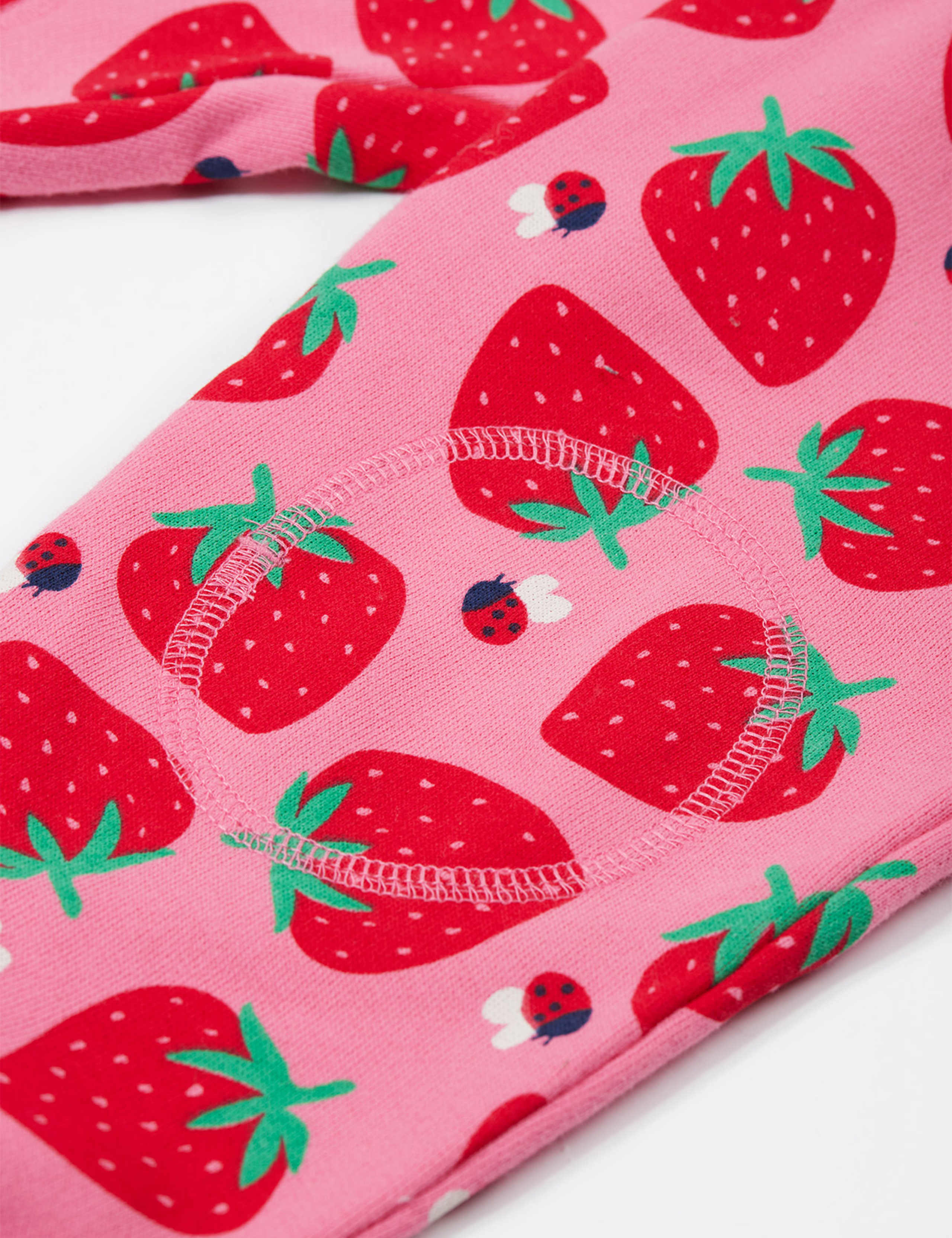 Pure Cotton Strawberry Joggers (0-5 Yrs) 2 of 4