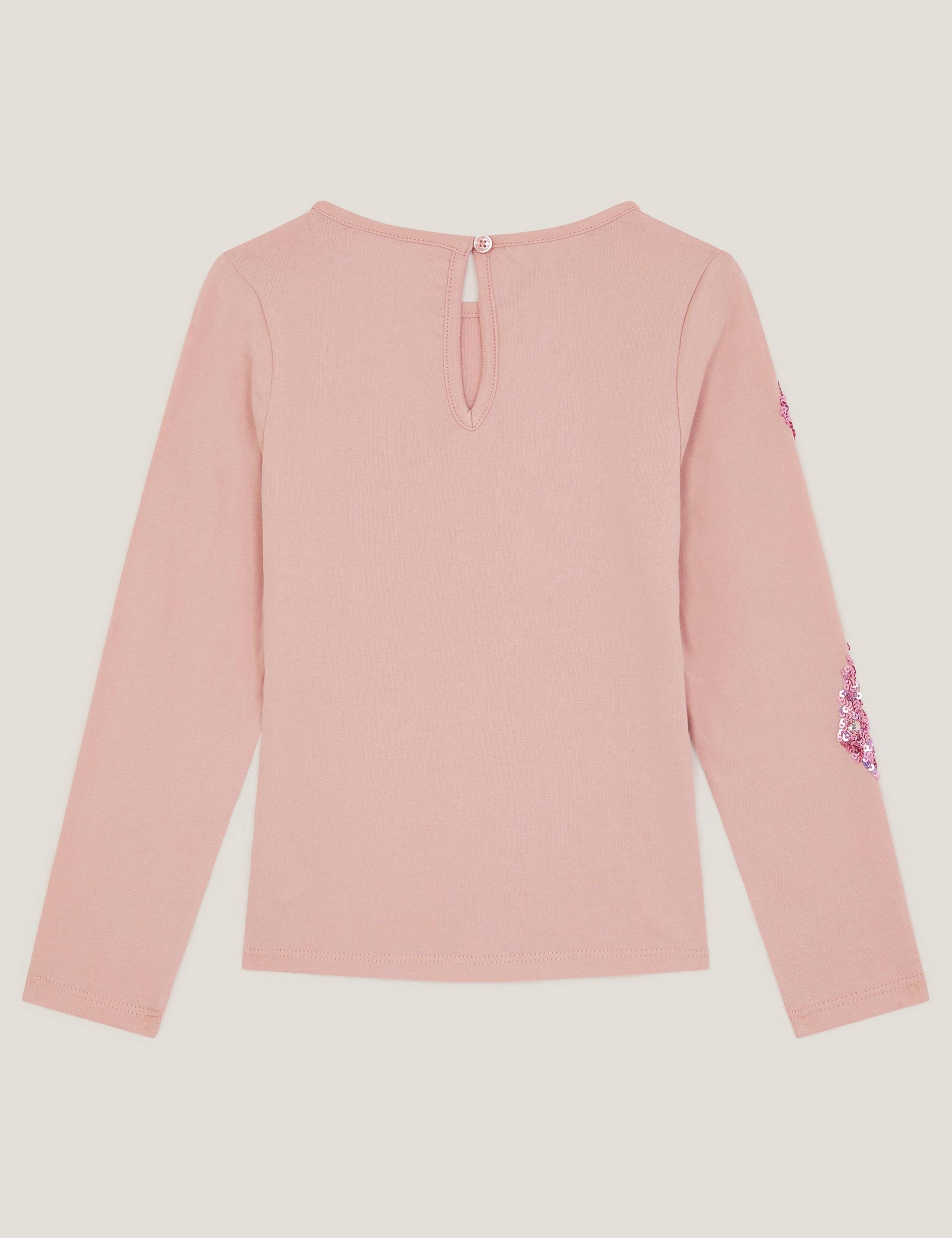 Pure Cotton Sequin Bow Long Sleeve Top (5-13 Yrs) 3 of 4