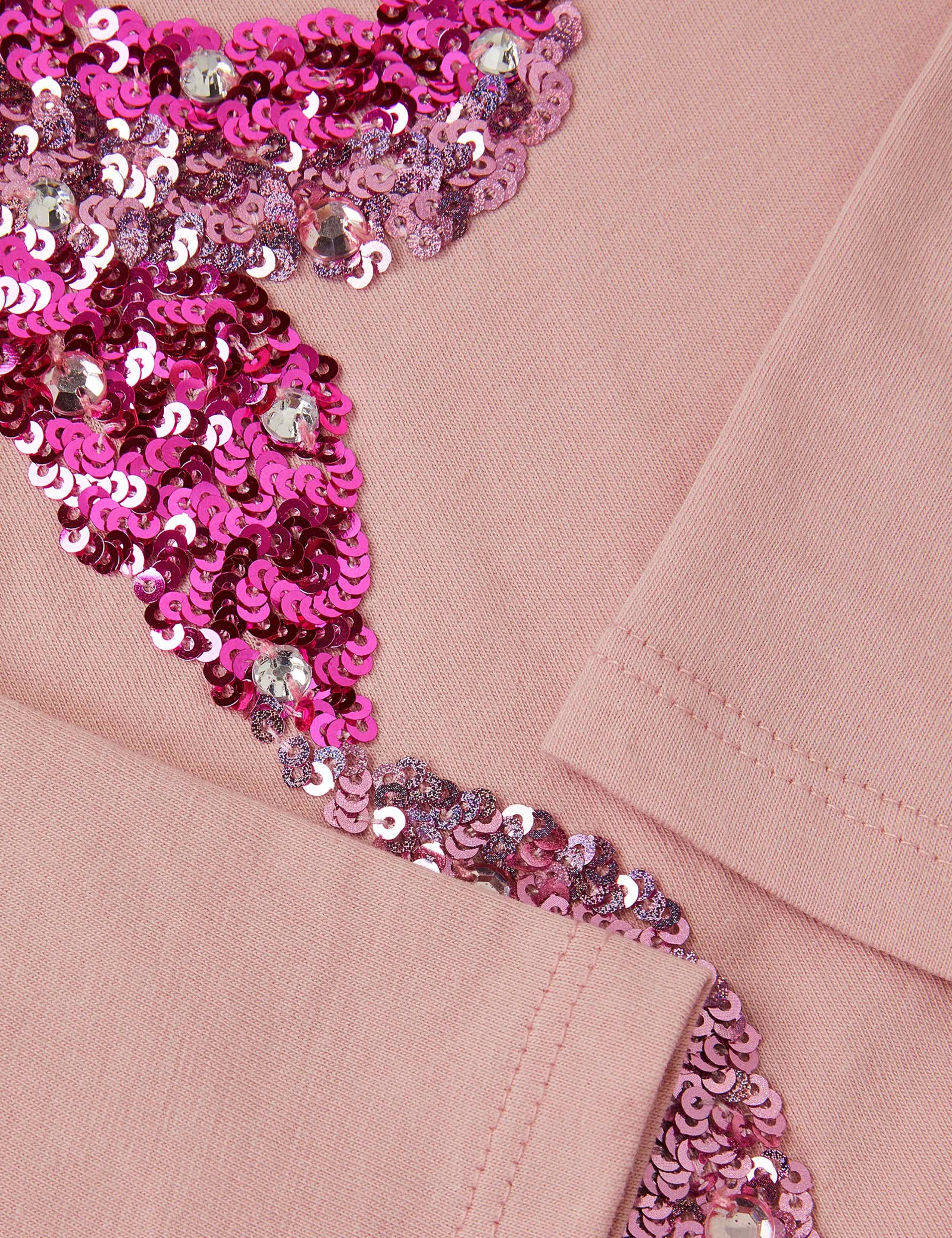 Pure Cotton Sequin Bow Long Sleeve Top (5-13 Yrs) 4 of 4