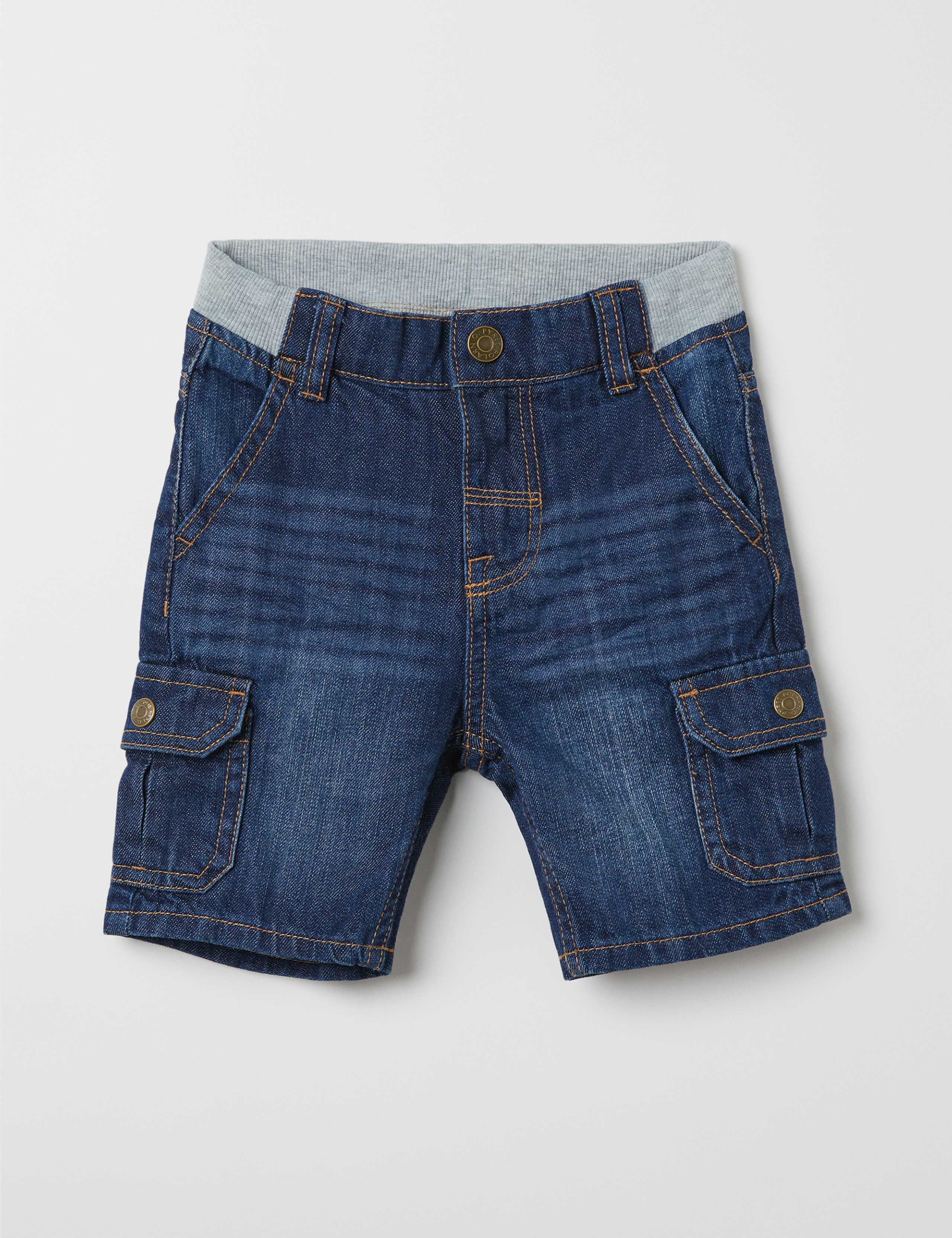 Pure Cotton Denim Cargo Shorts (1-10 Yrs) 2 of 5