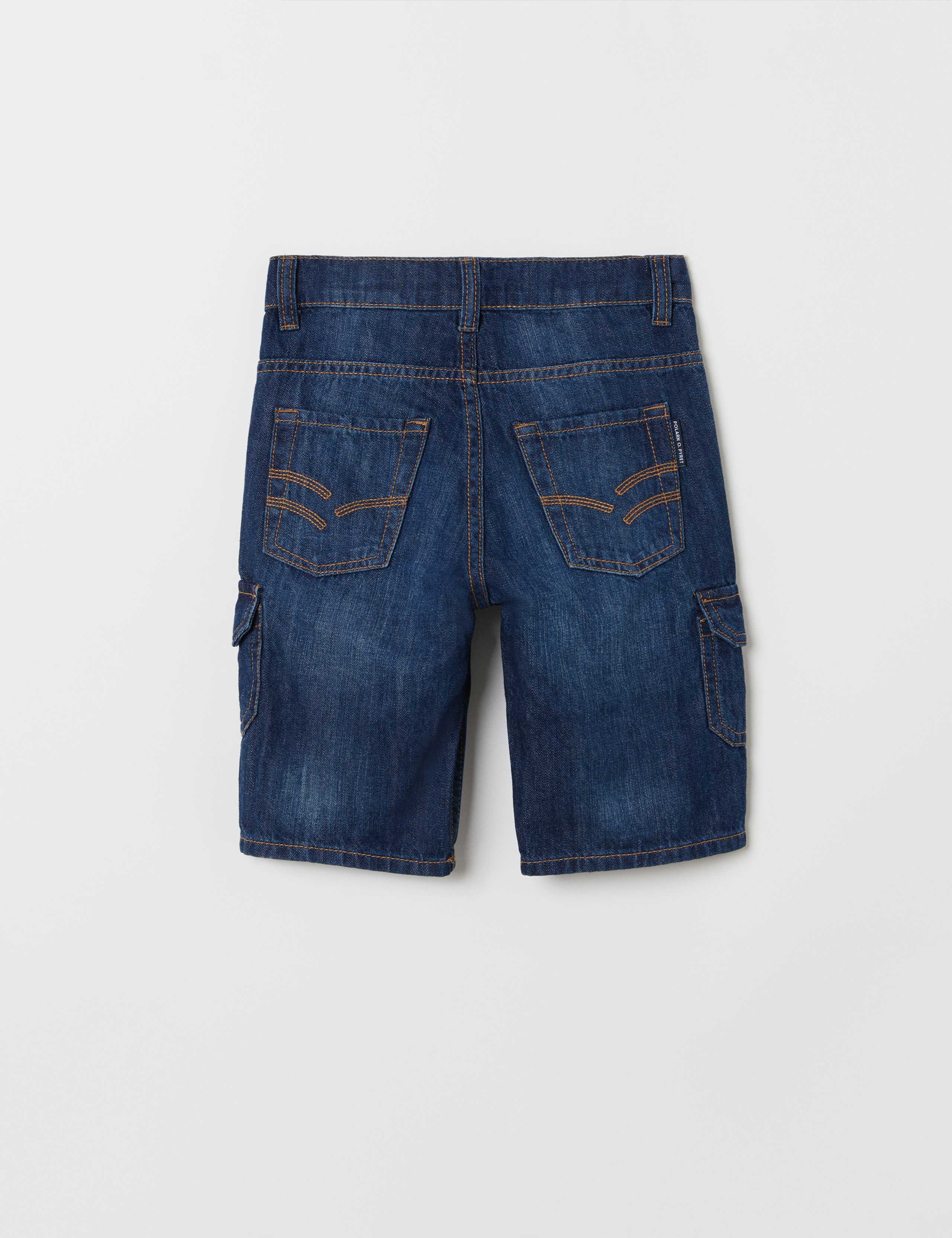 Pure Cotton Denim Cargo Shorts (1-10 Yrs) 4 of 5