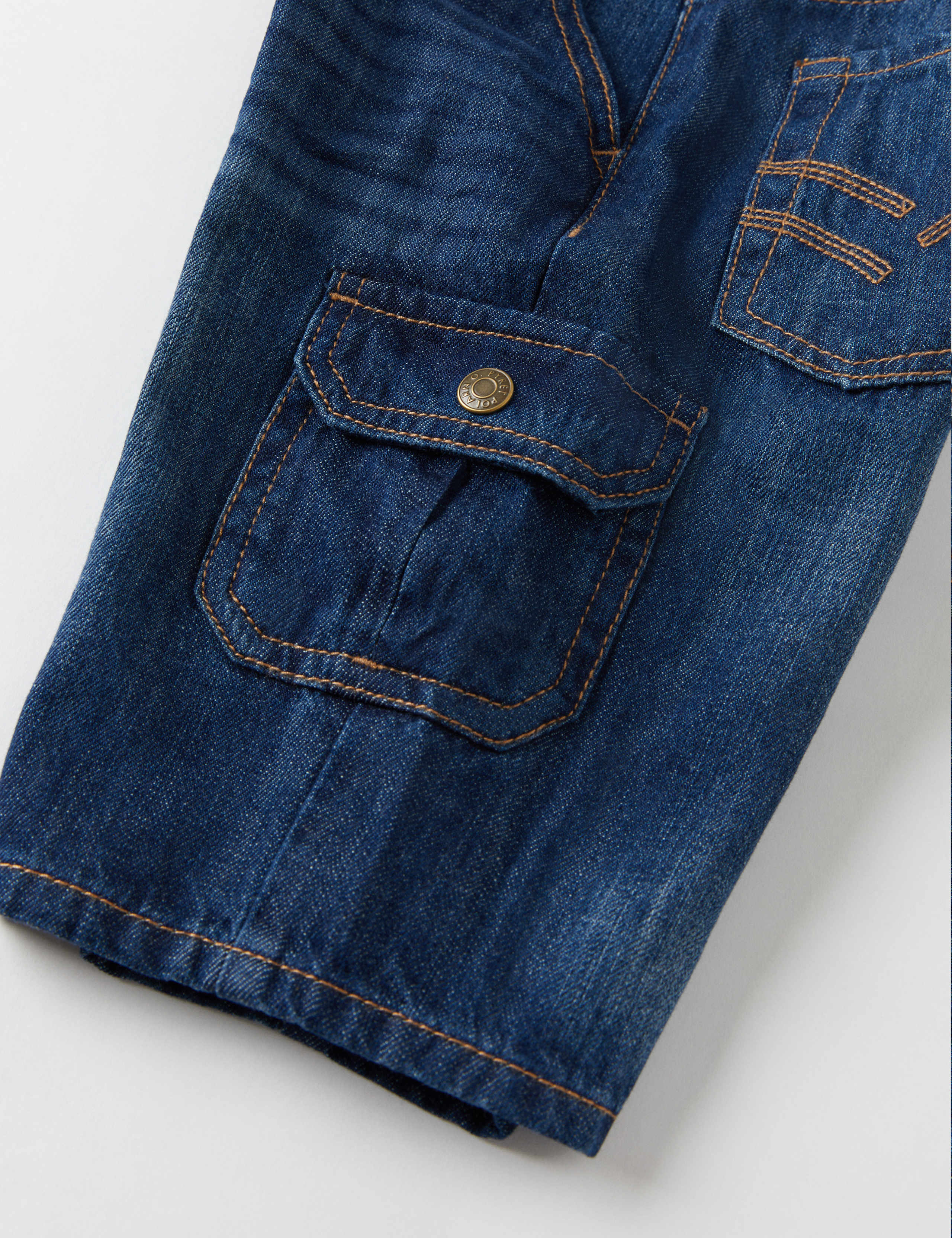 Pure Cotton Denim Cargo Shorts (1-10 Yrs) 5 of 5