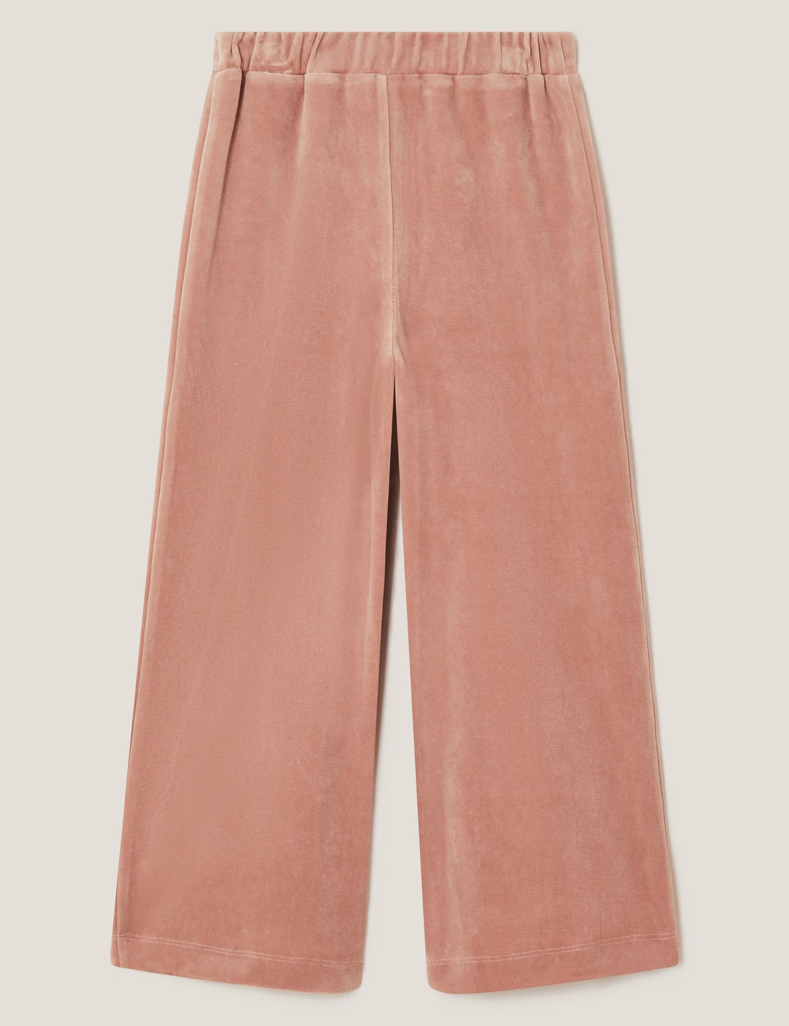 Embellished Velour Wide Leg Trousers (3-13 Yrs) 3 of 4