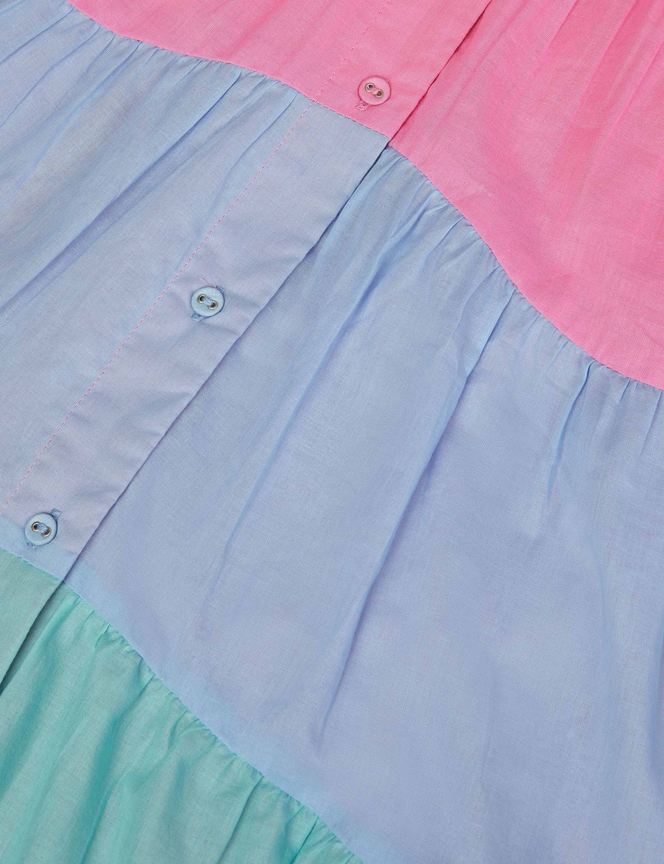 Pure Cotton Colour Block Dress (3-13 Yrs) 2 of 3