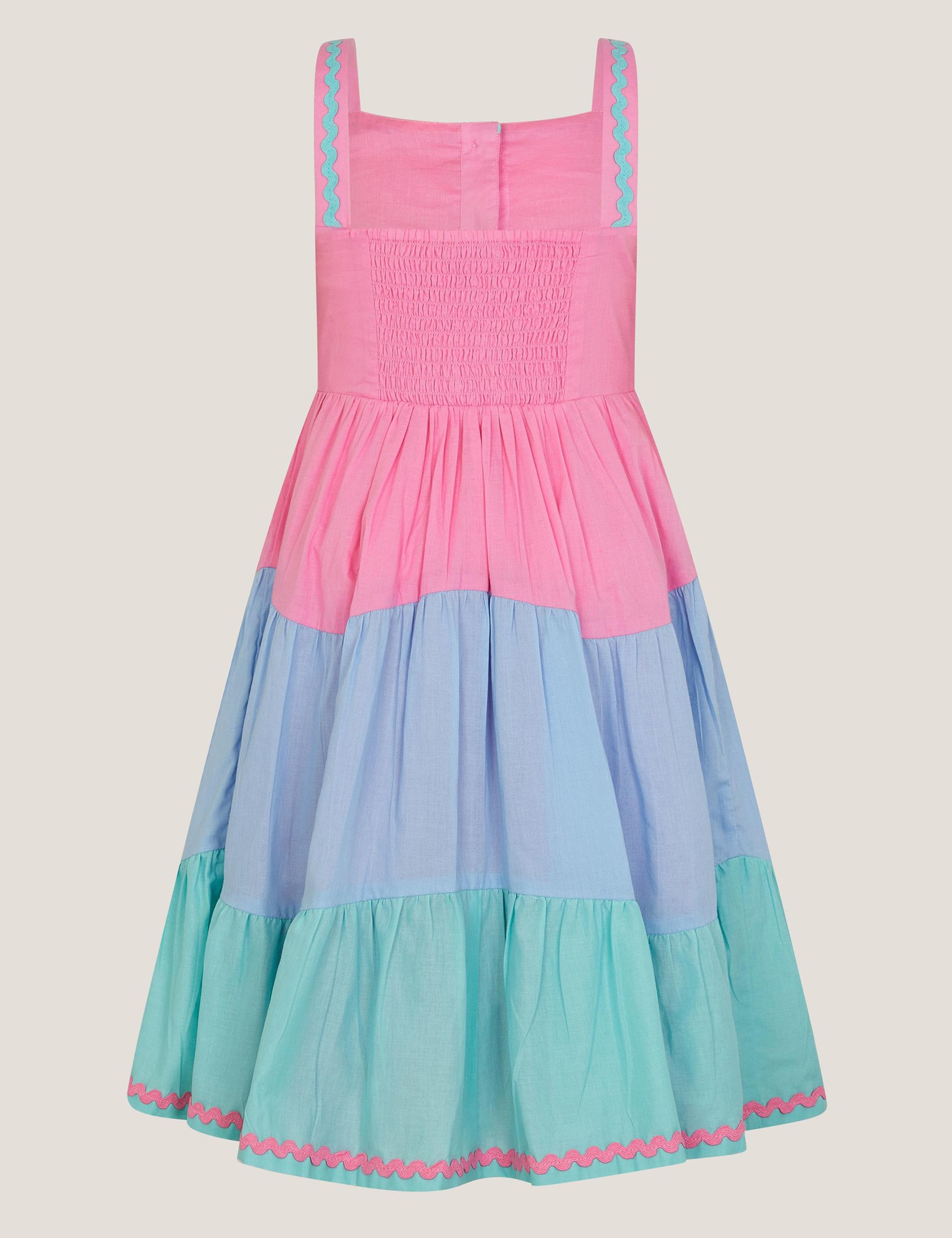 Pure Cotton Colour Block Dress (3-13 Yrs) 3 of 3