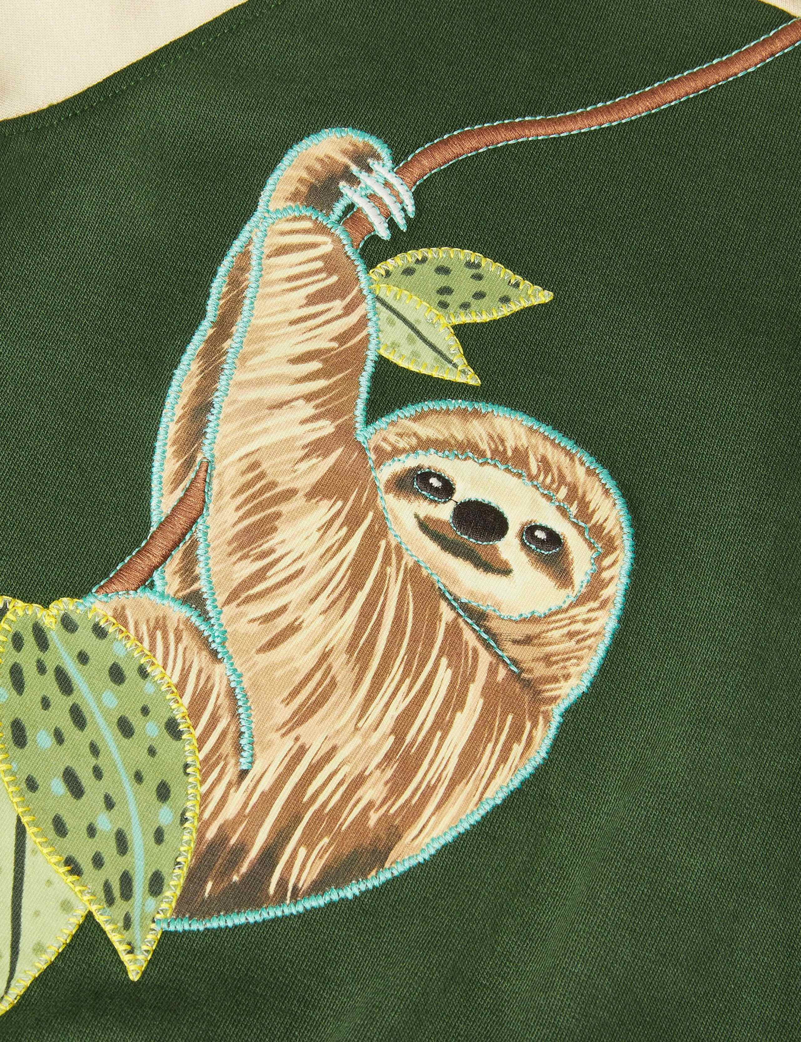 Pure Cotton Sloth Hoodie (3-13 Yrs) 2 of 3