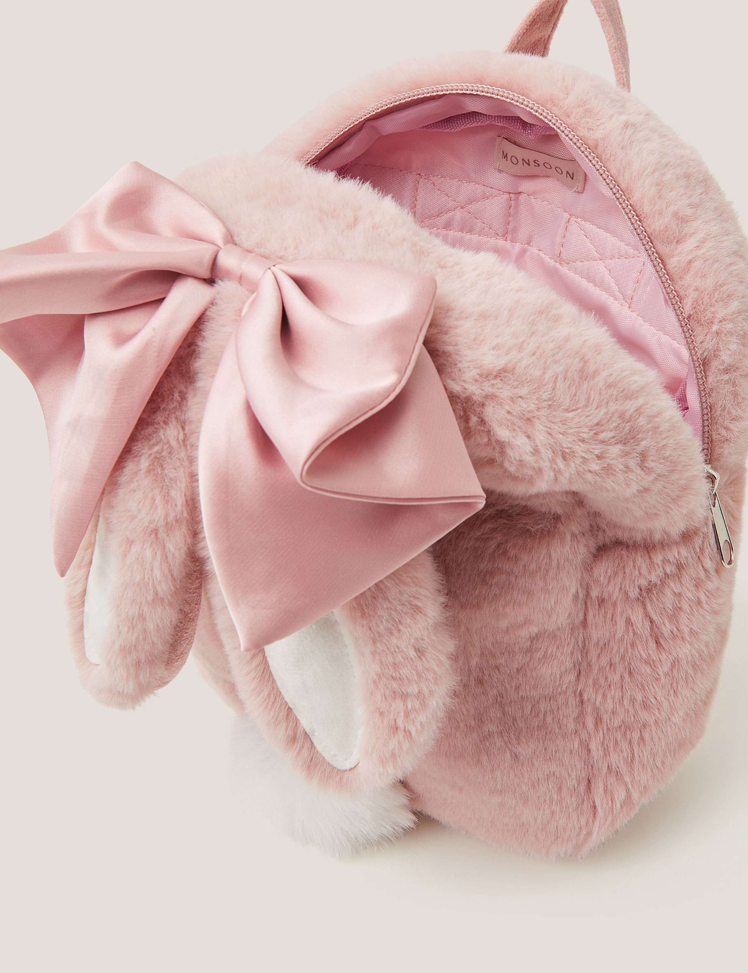 Kids' Faux Fur Bunny Backpack 4 of 4