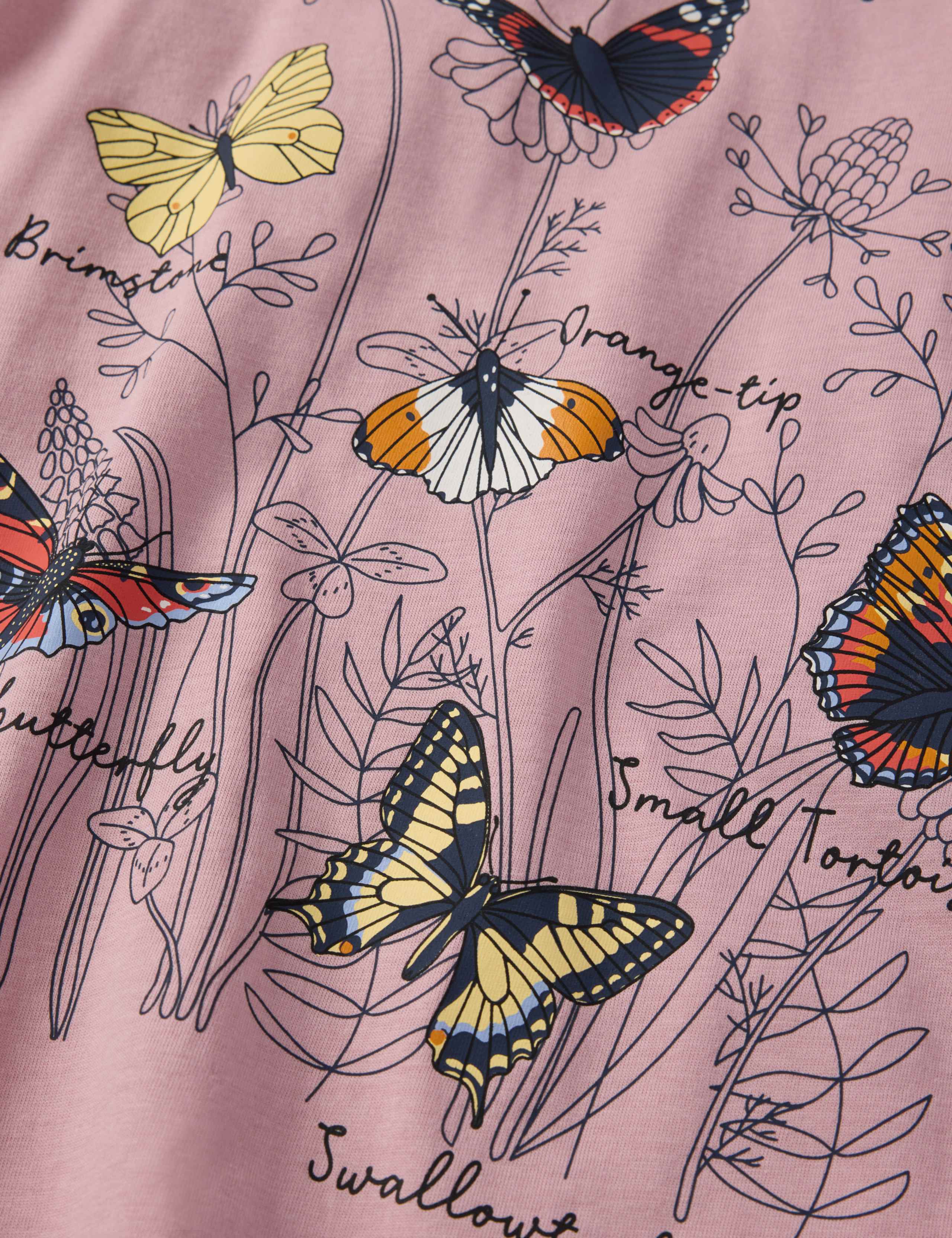 Pure Cotton Butterfly Print T-Shirt (1-10 Yrs) 2 of 4
