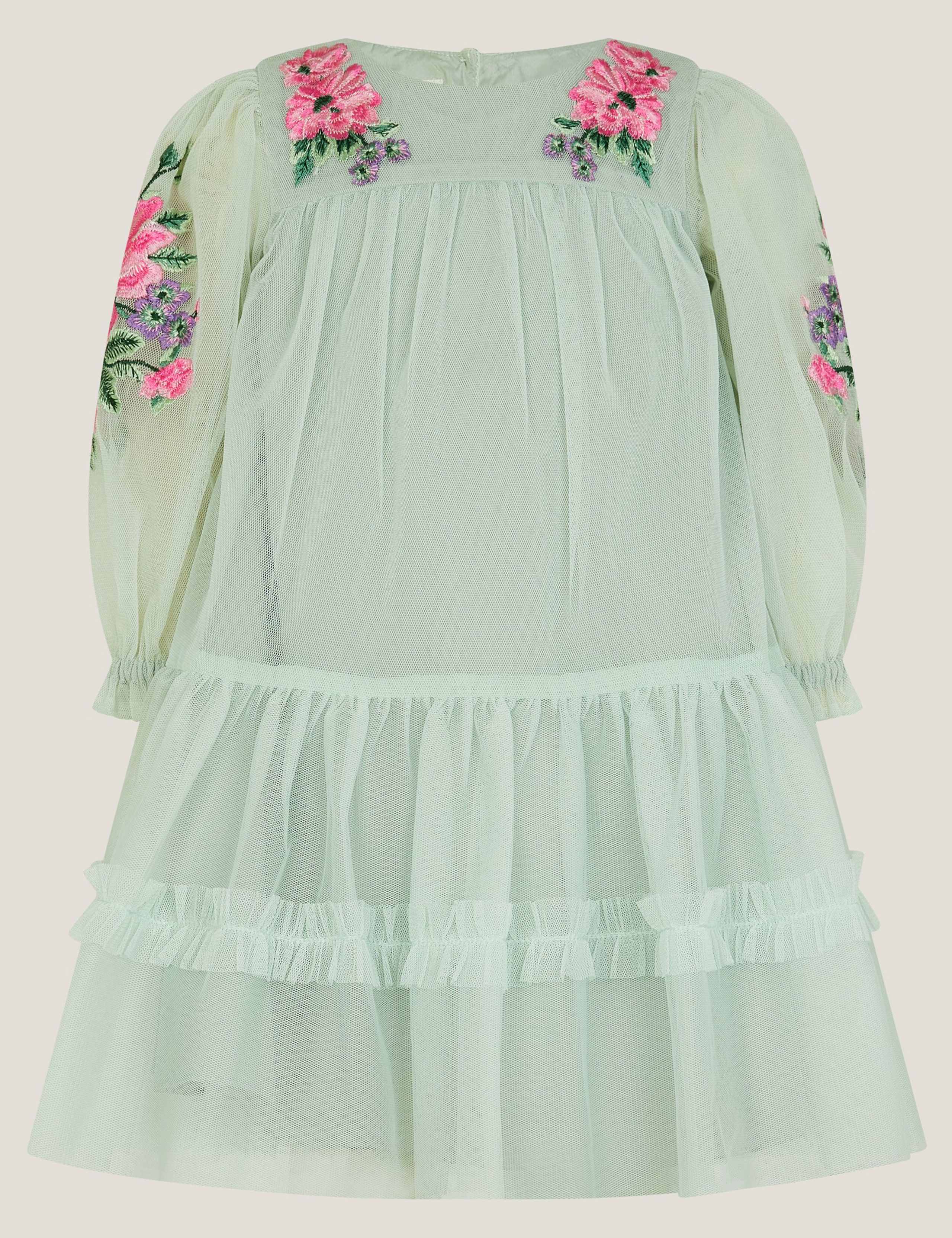 Embroidered Floral Dress (0-36 Mths) 1 of 3