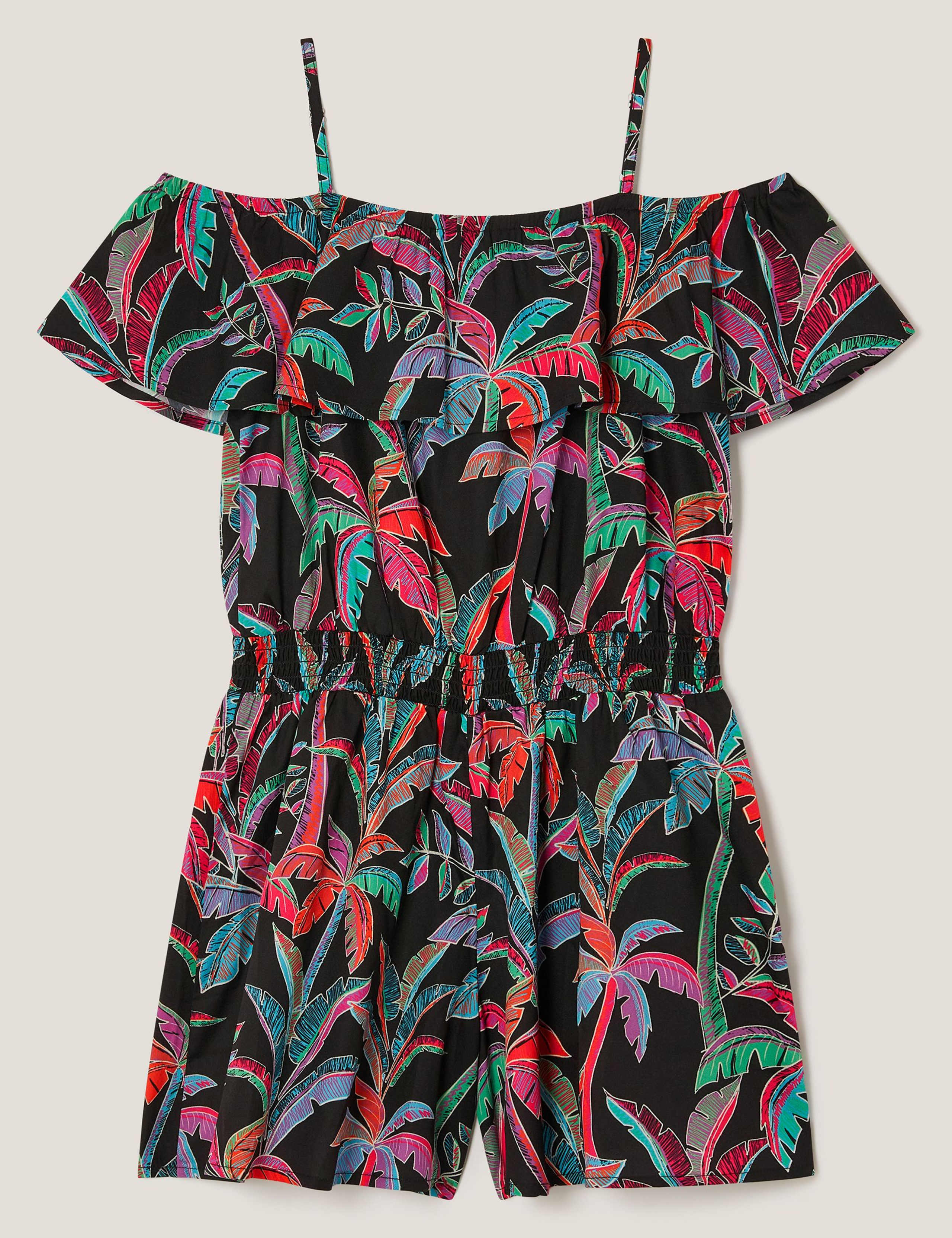 Tropical Print Playsuit (7-15 Yrs) 1 of 3