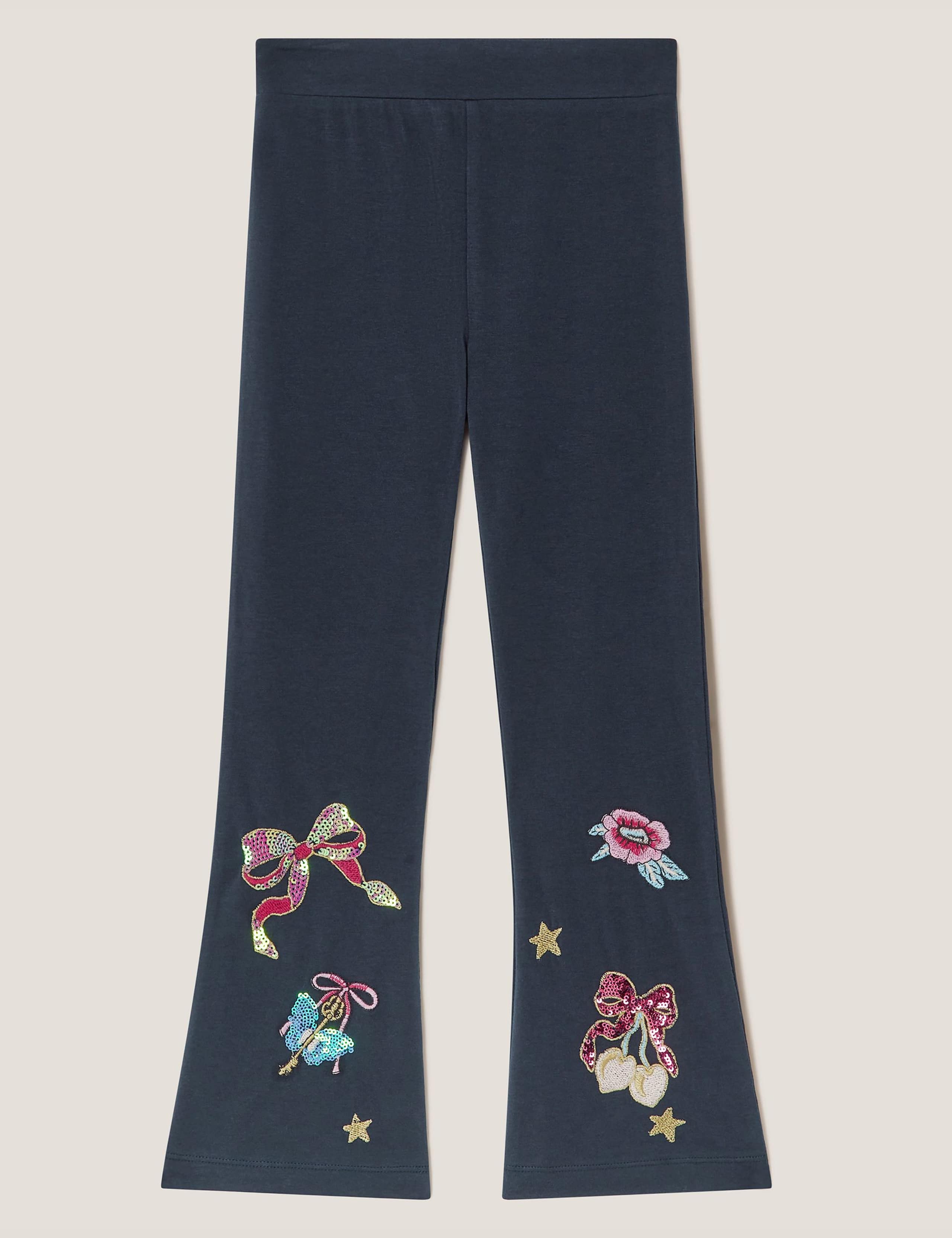 Sequin Embellished Flare Leggings (3-13 Yrs) 2 of 4