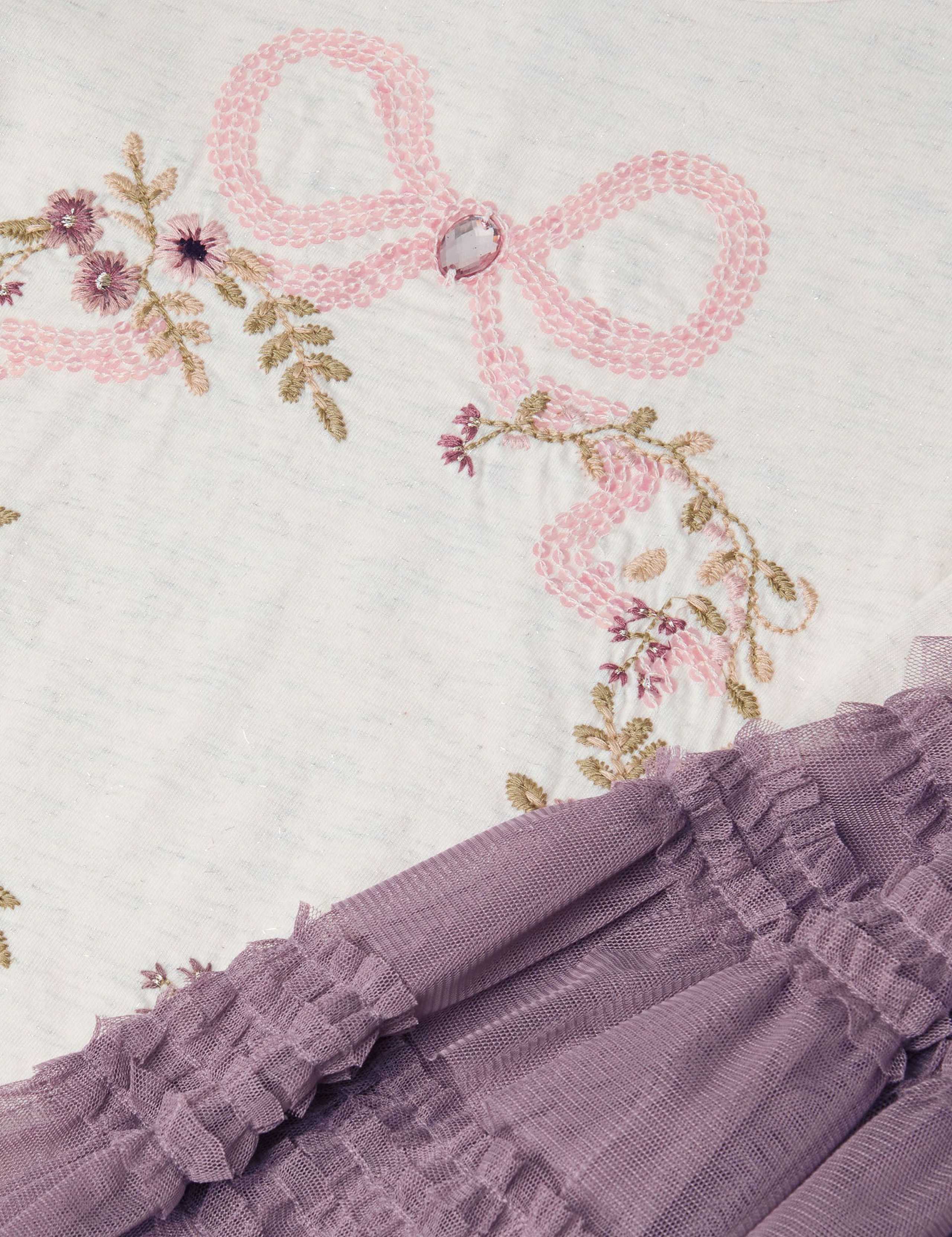 2pc Floral Sequin Top & Bottom Outfit (3-12 Yrs) 4 of 4