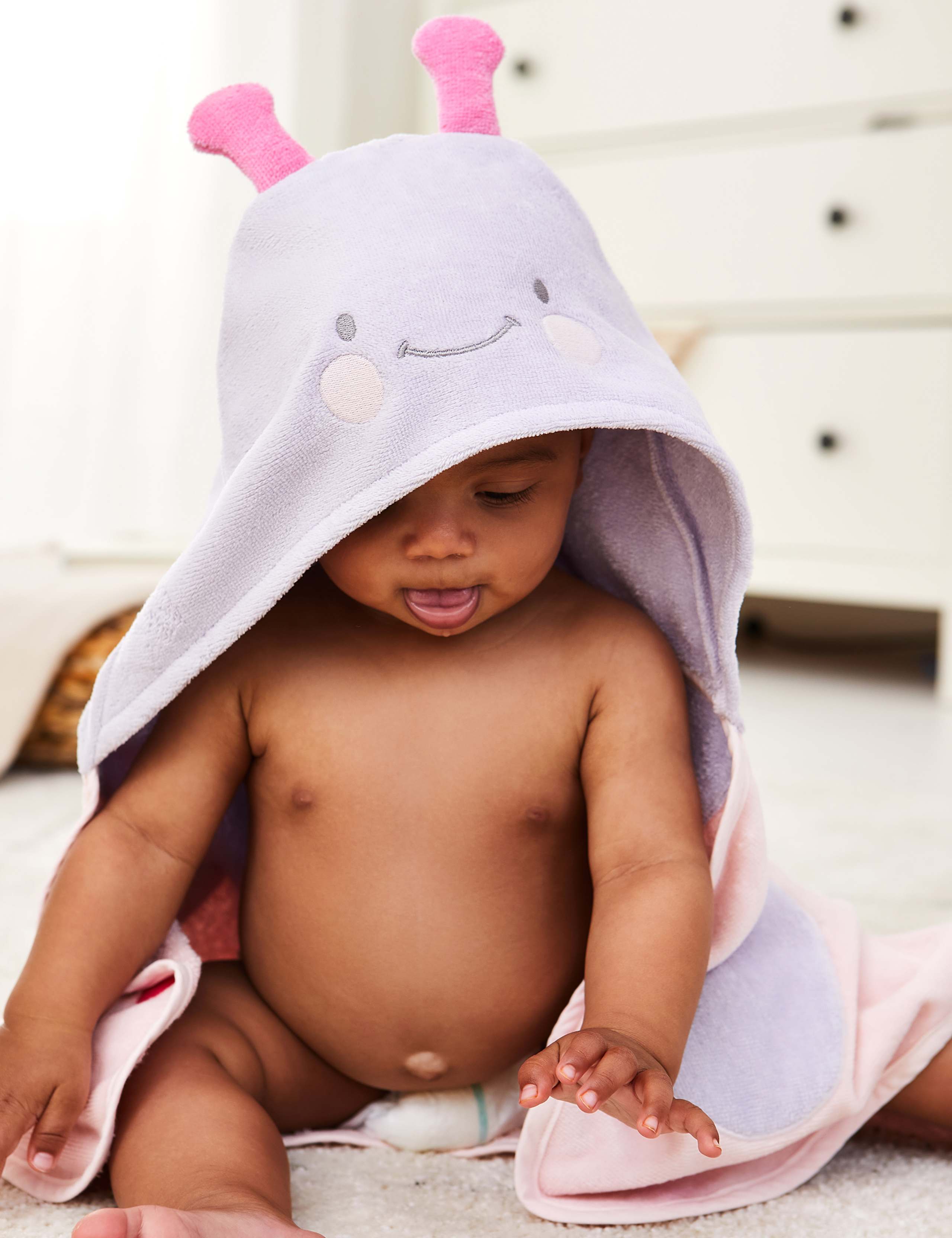 Pure Cotton Butterfly Hooded Towel 2 of 8