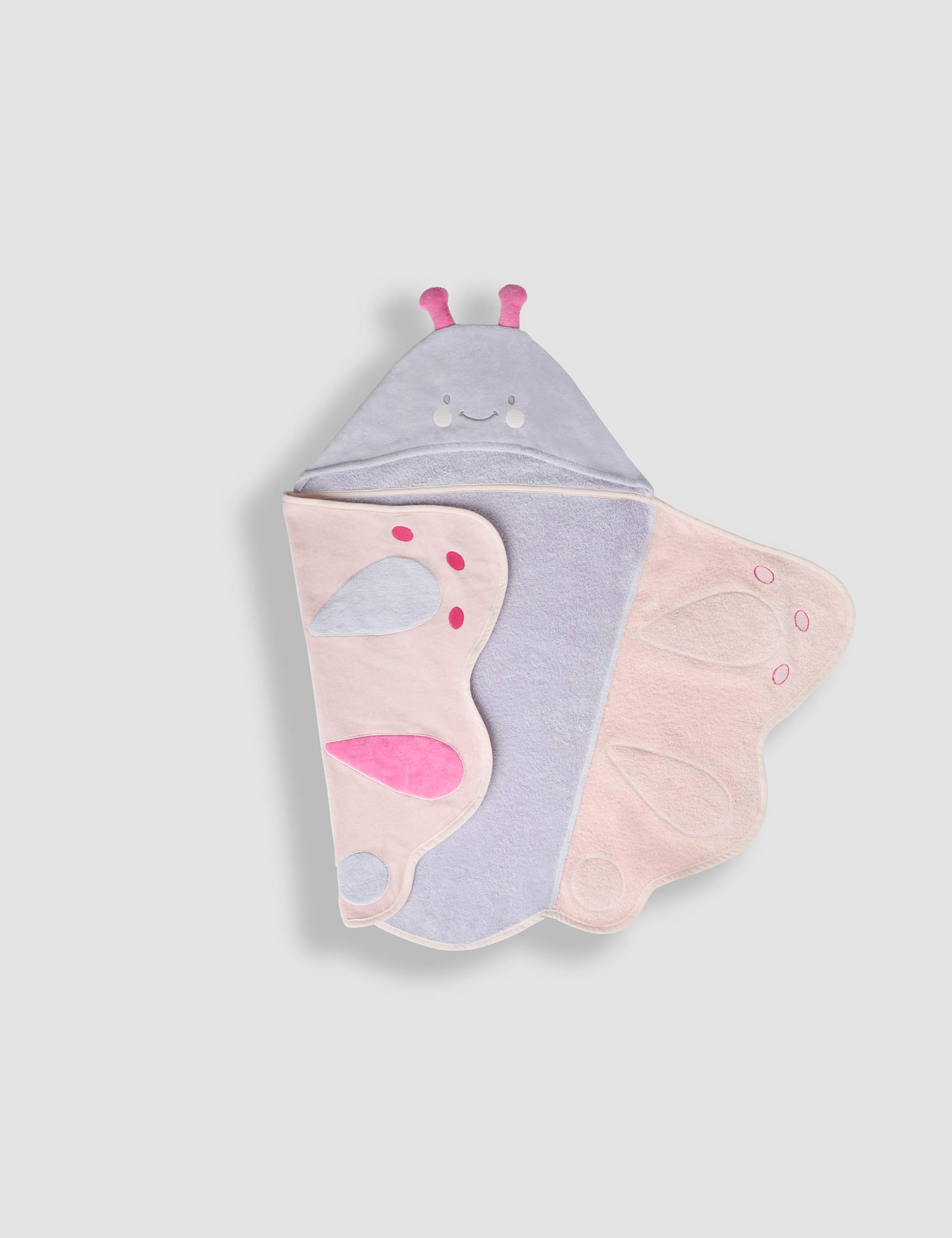 Pure Cotton Butterfly Hooded Towel 4 of 8