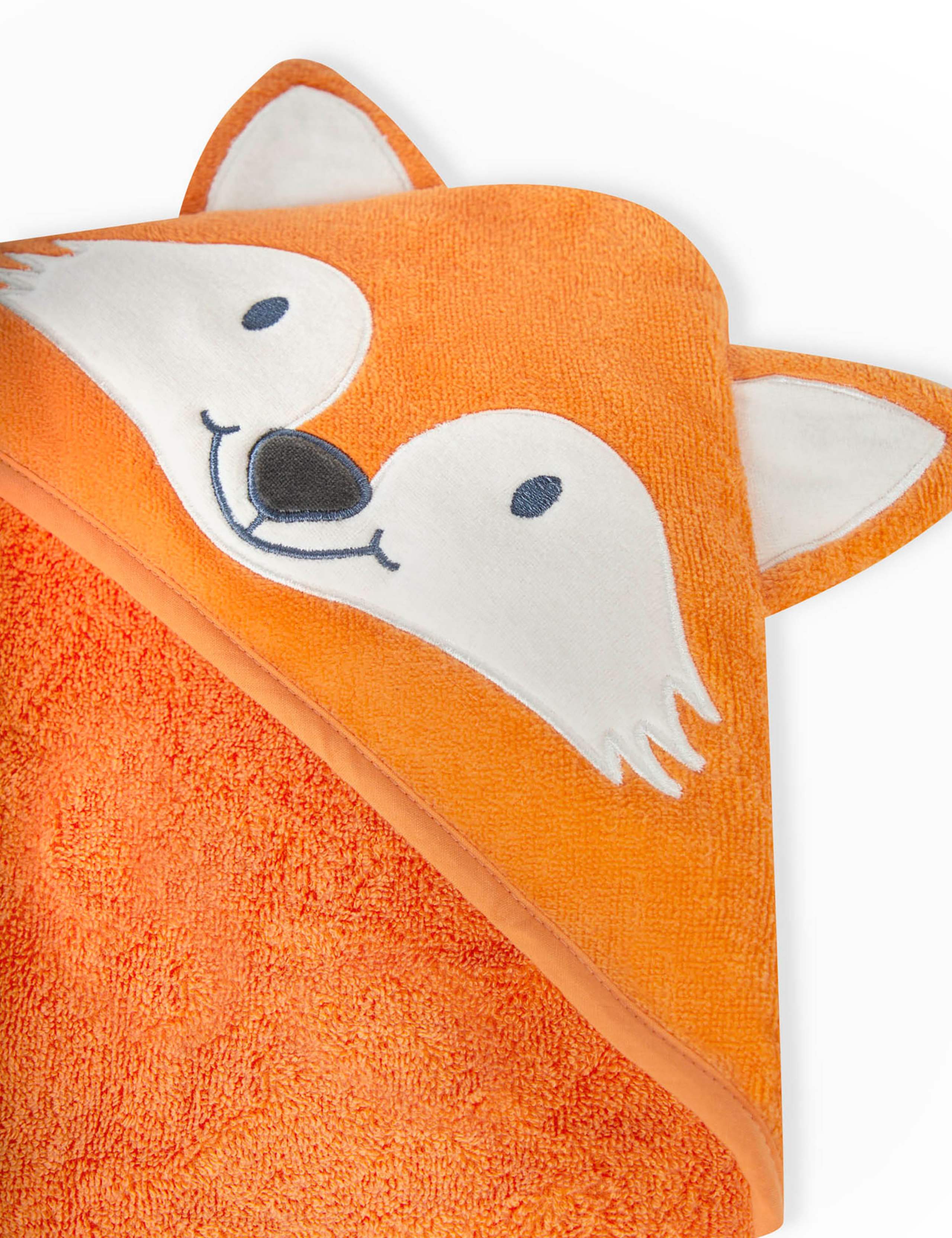 Pure Cotton Fox Hooded Towel 2 of 2