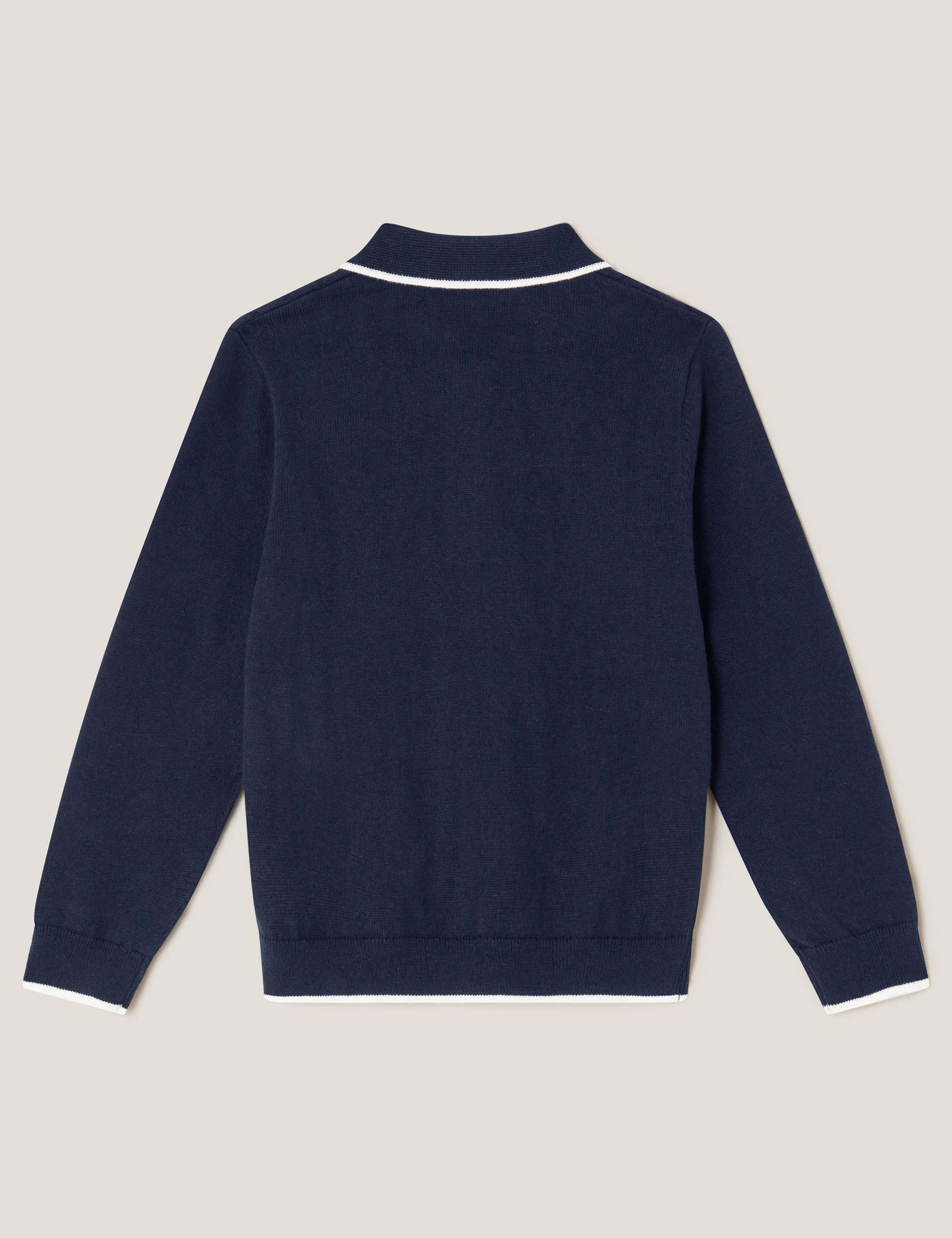 Pure Cotton Ribbed Polo Jumper (3-13 Yrs) 3 of 3