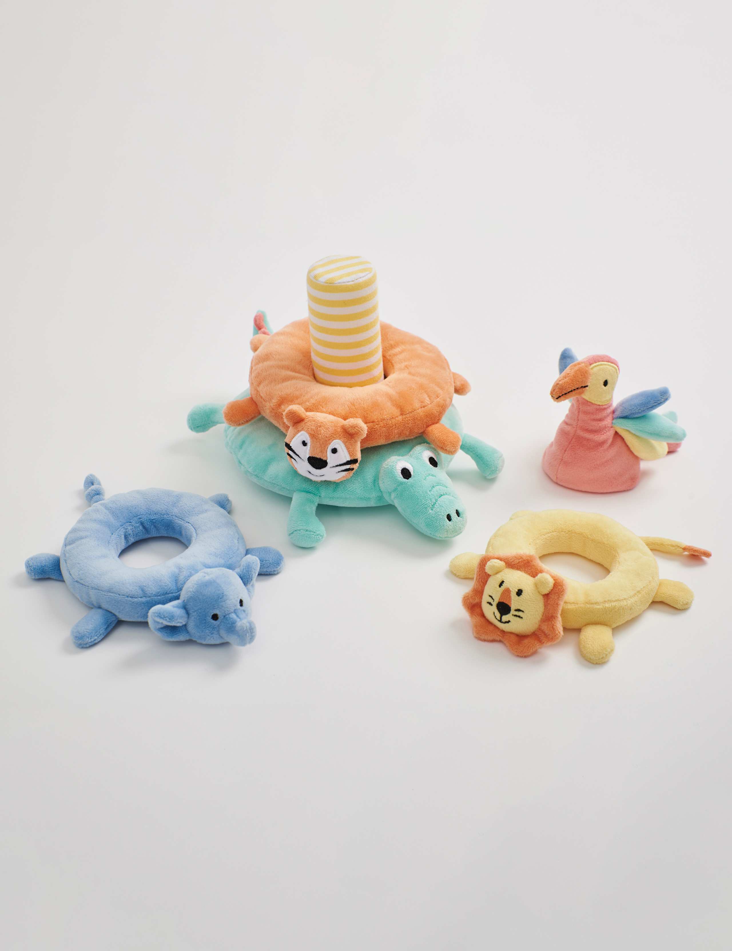 Cotton Blend Velour Animal Ring Stacker (0-3 Yrs) 2 of 3