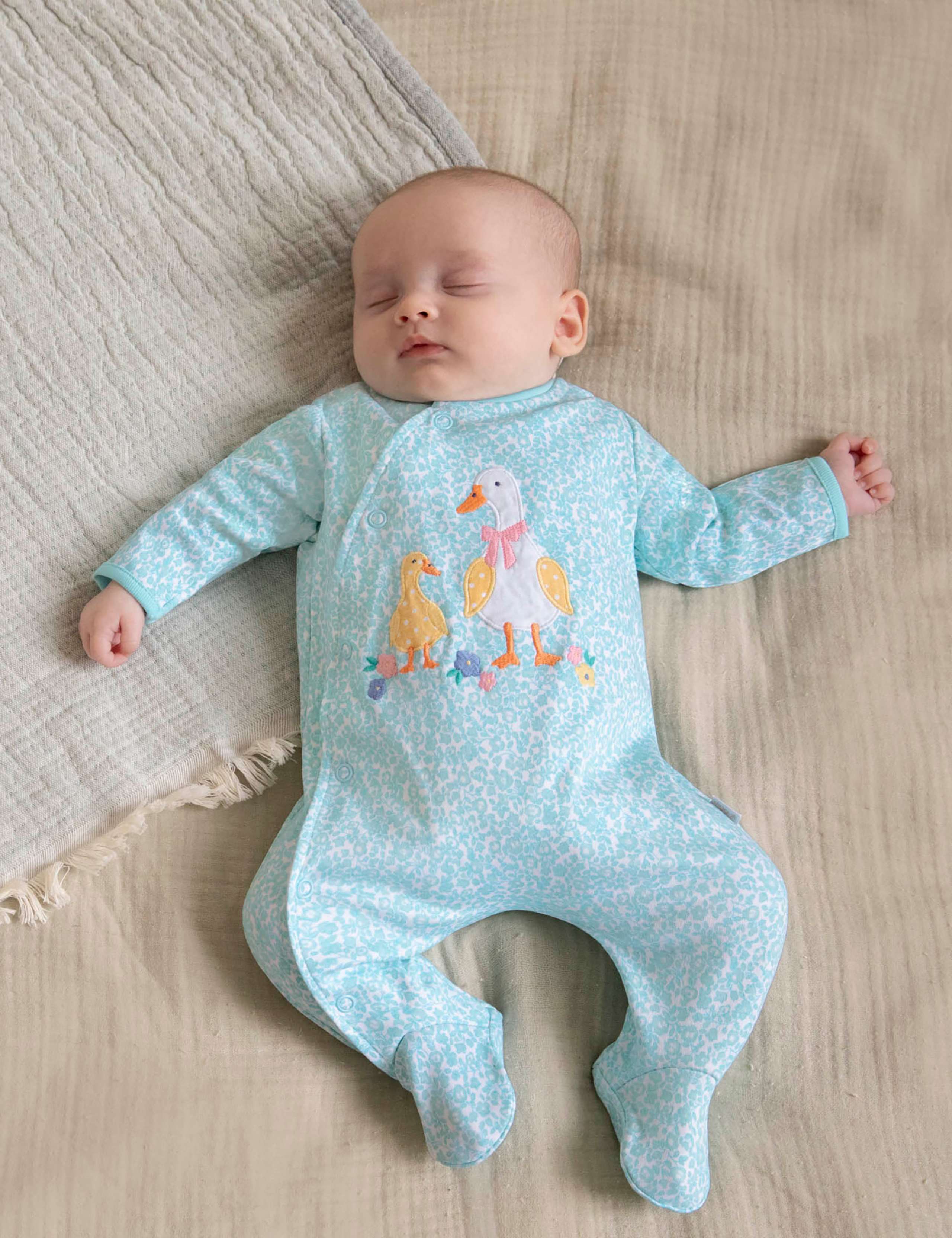 Pure Cotton Duck Sleepsuit (0-12 Mths) 2 of 4