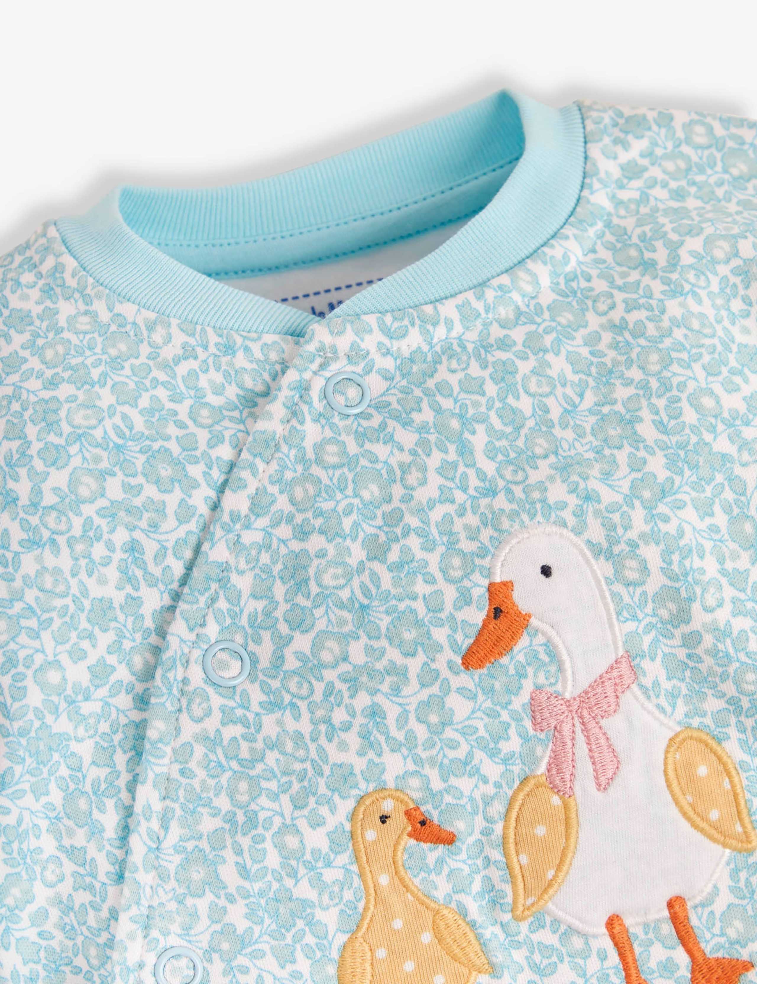 Pure Cotton Duck Sleepsuit (0-12 Mths) 3 of 4