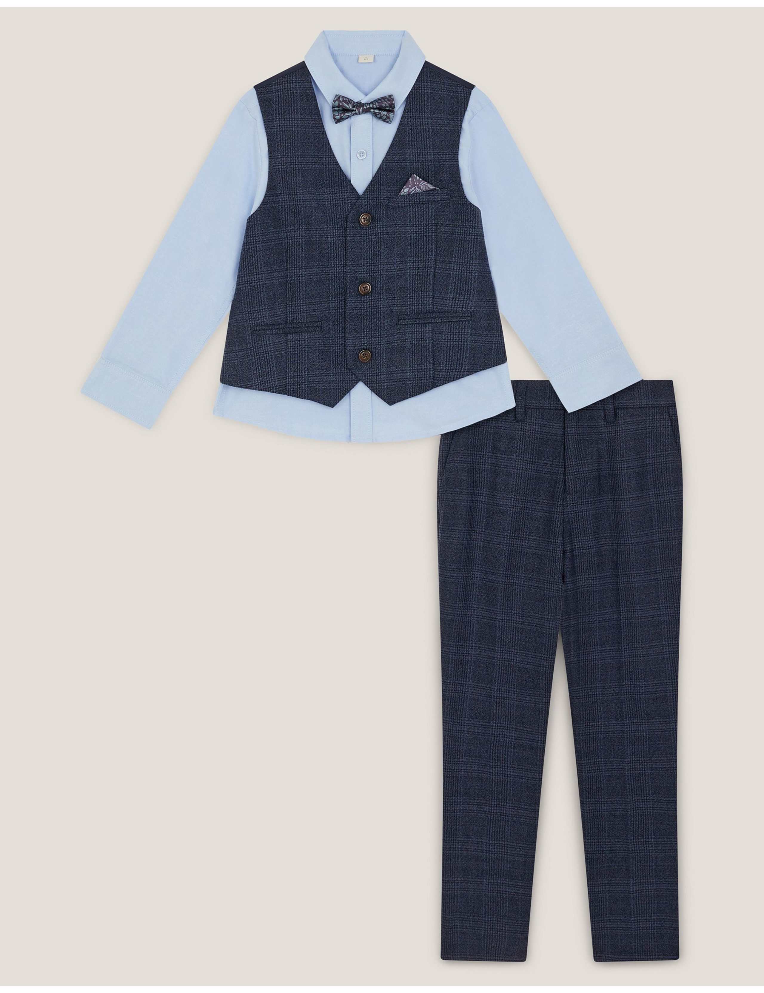 Four-Piece Checked Suit (6 Months-13 Years) 2 of 4