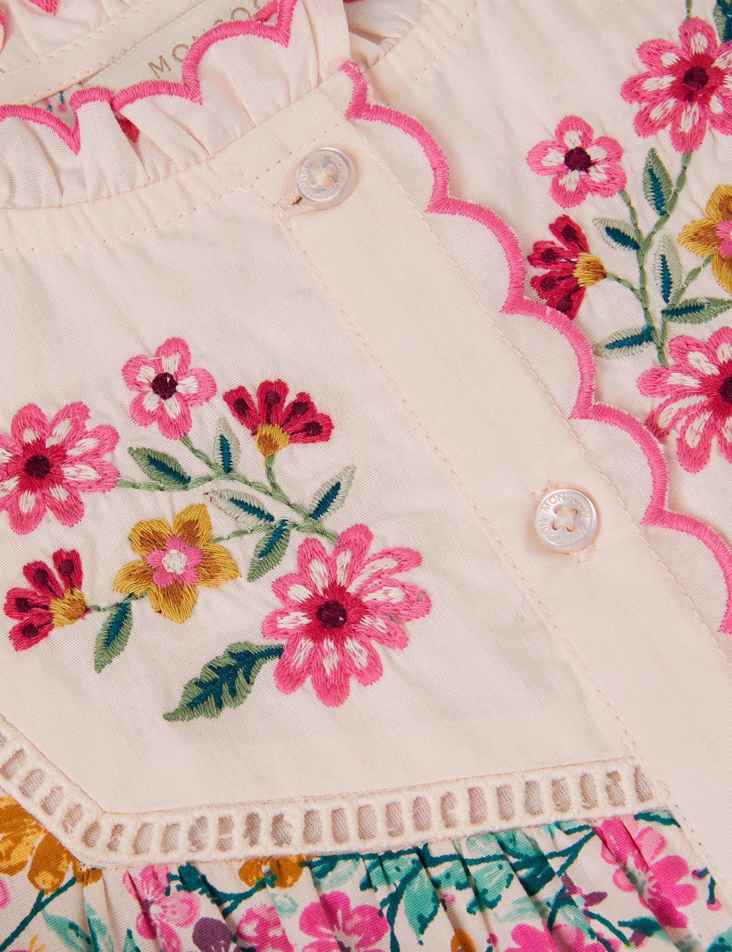 Pure Cotton Floral Scallop Collar Blouse (3-13 Years) 4 of 4