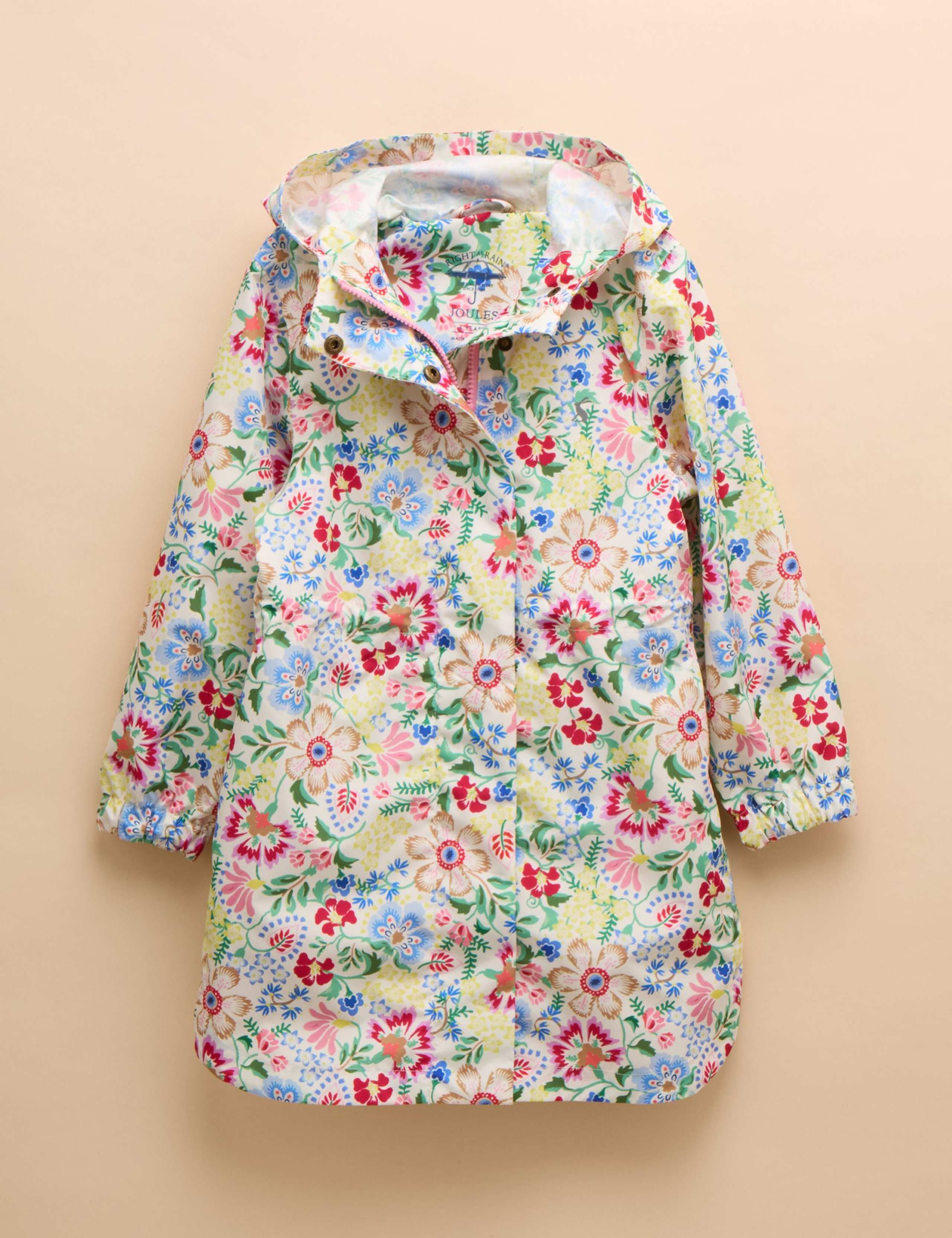 Floral Hooded Packable Raincoat (3-11 Yrs) 1 of 6