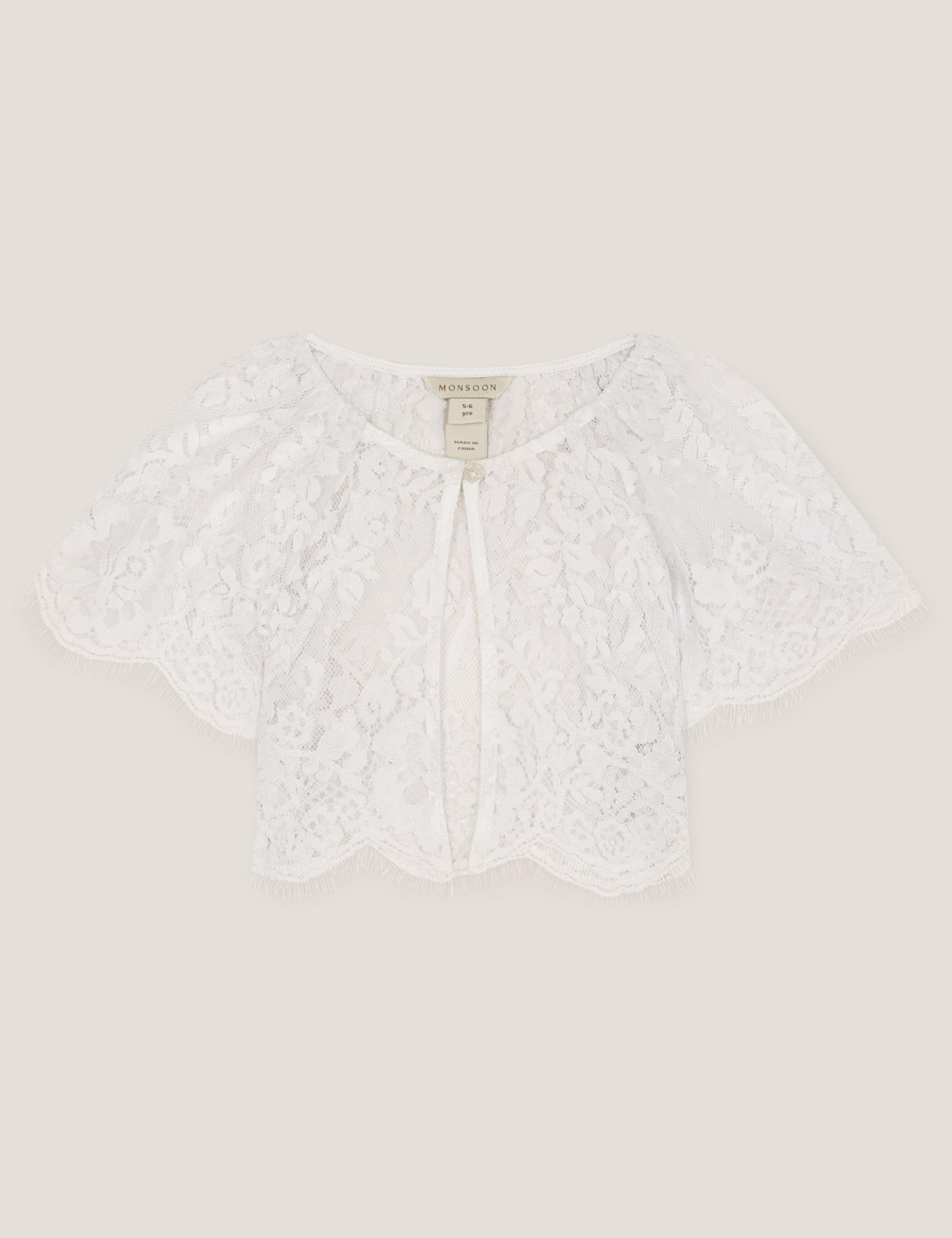 Lace Short Sleeve Cover Up (5-13 Yrs) 1 of 3