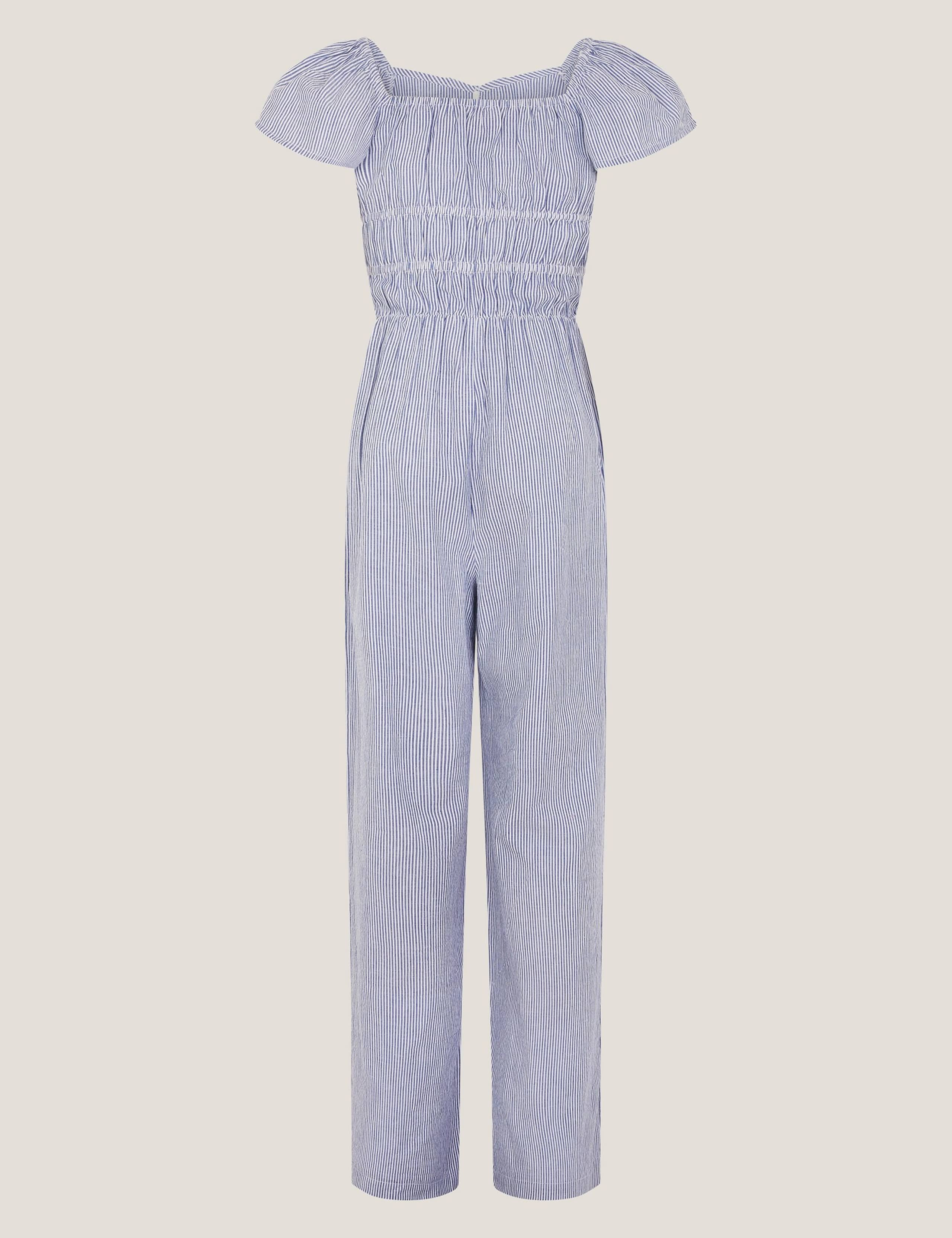 Pure Cotton Striped Jumpsuit (7-15 Yrs) 3 of 3