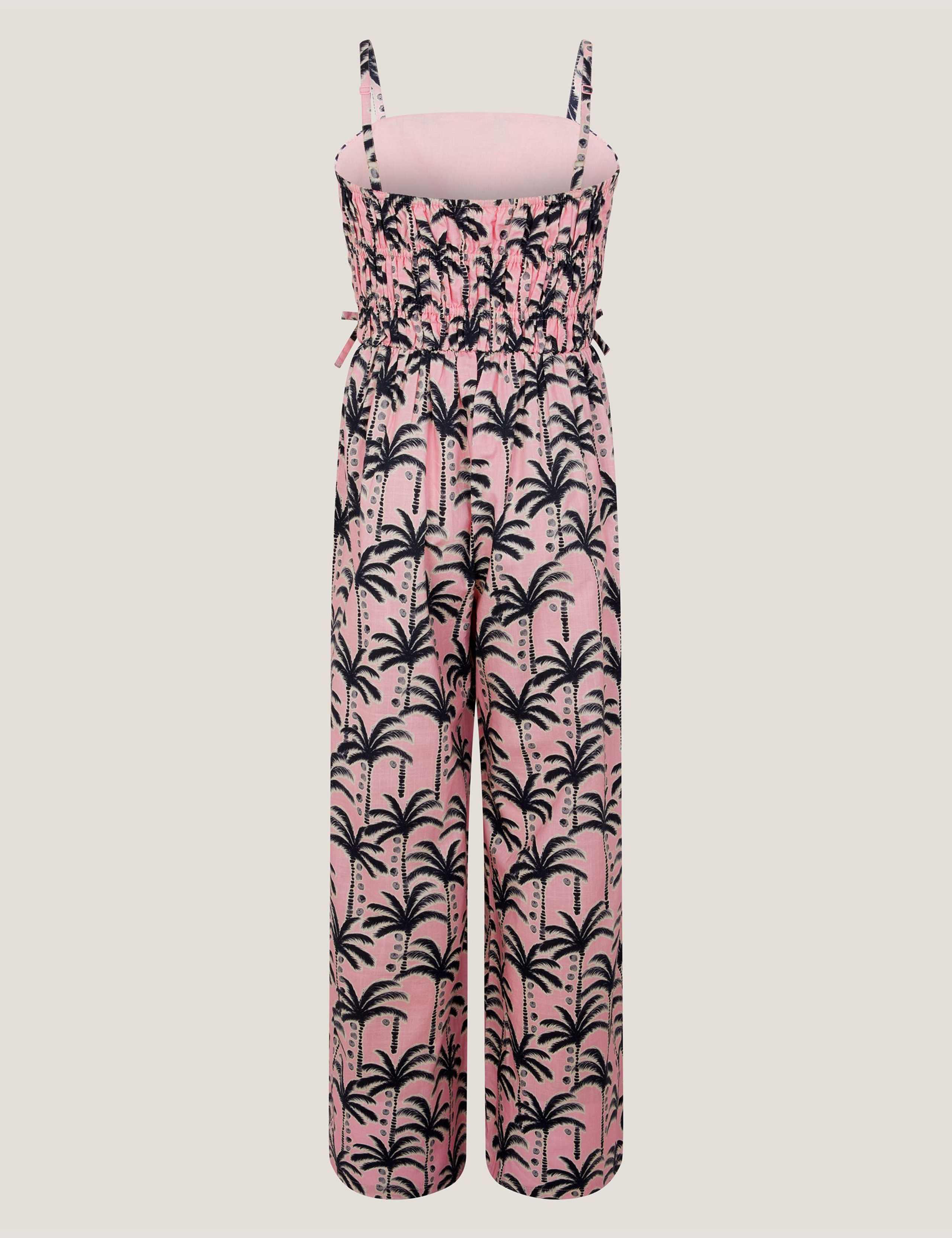 Pure Cotton Palm Print Jumpsuit (7-15 Yrs) 2 of 3
