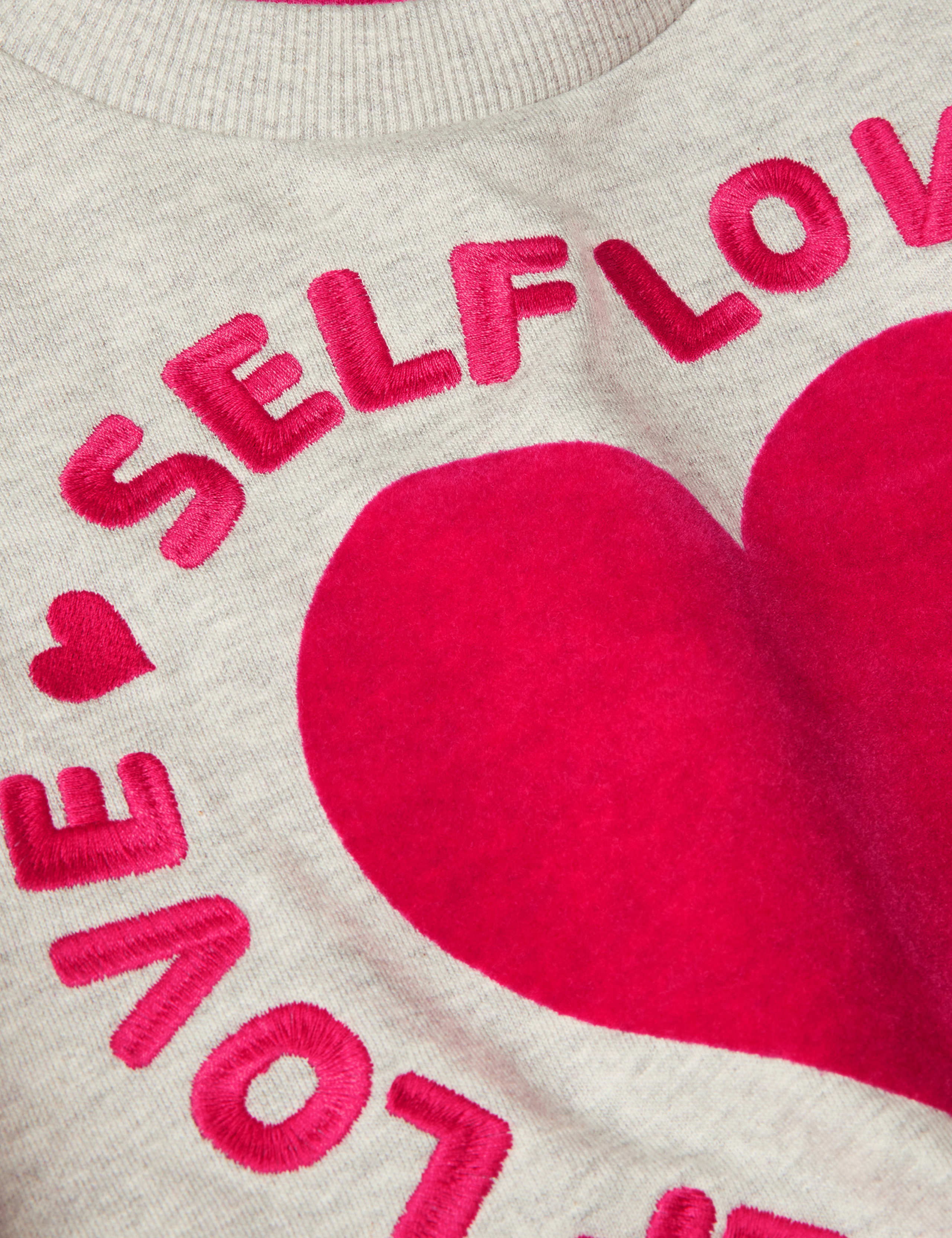 Pure Cotton Self Love Graphic Sweatshirt (3-13 Yrs) 2 of 3