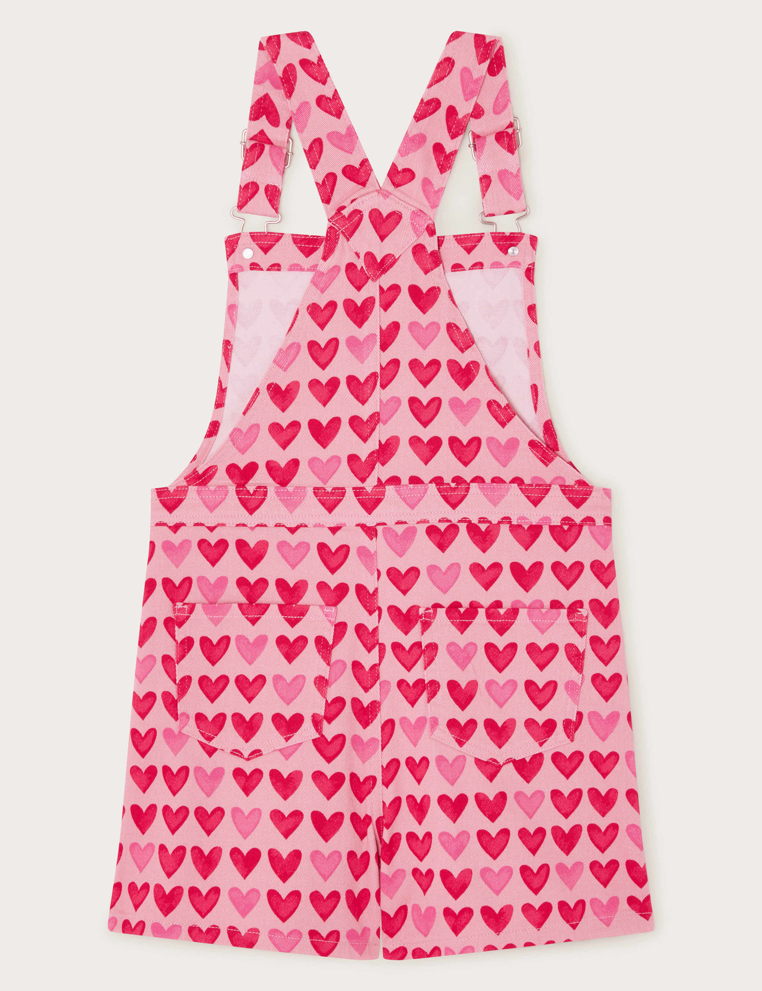 Cotton Rich Heart Print Dungarees (3-13 Yrs) 3 of 3
