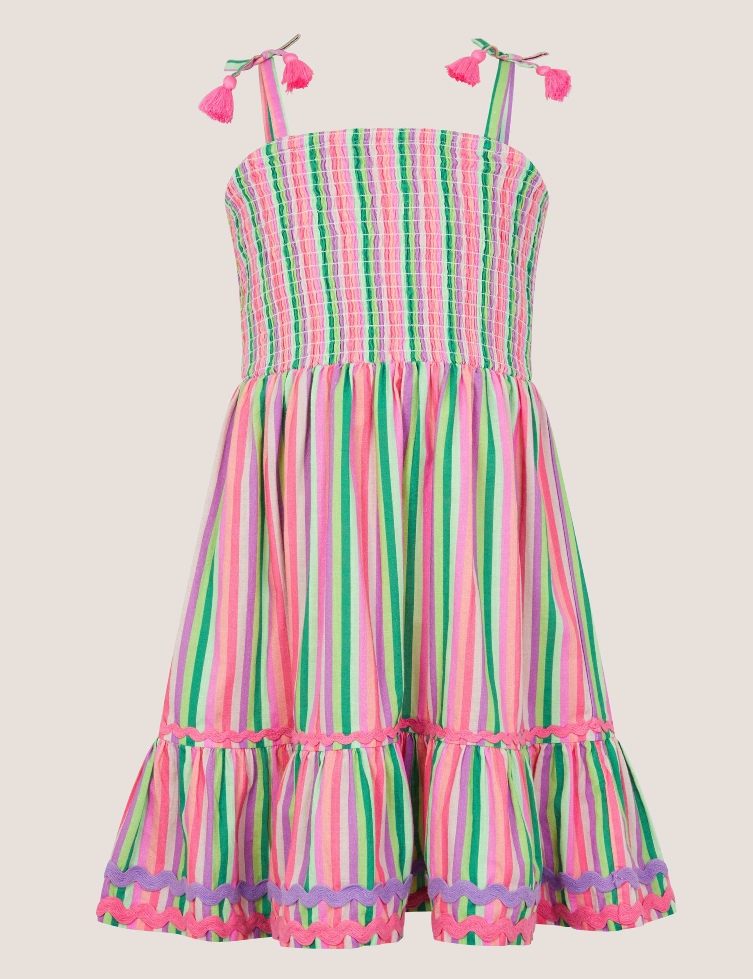 Pure Cotton Striped Dress (3-15 Yrs) 4 of 4