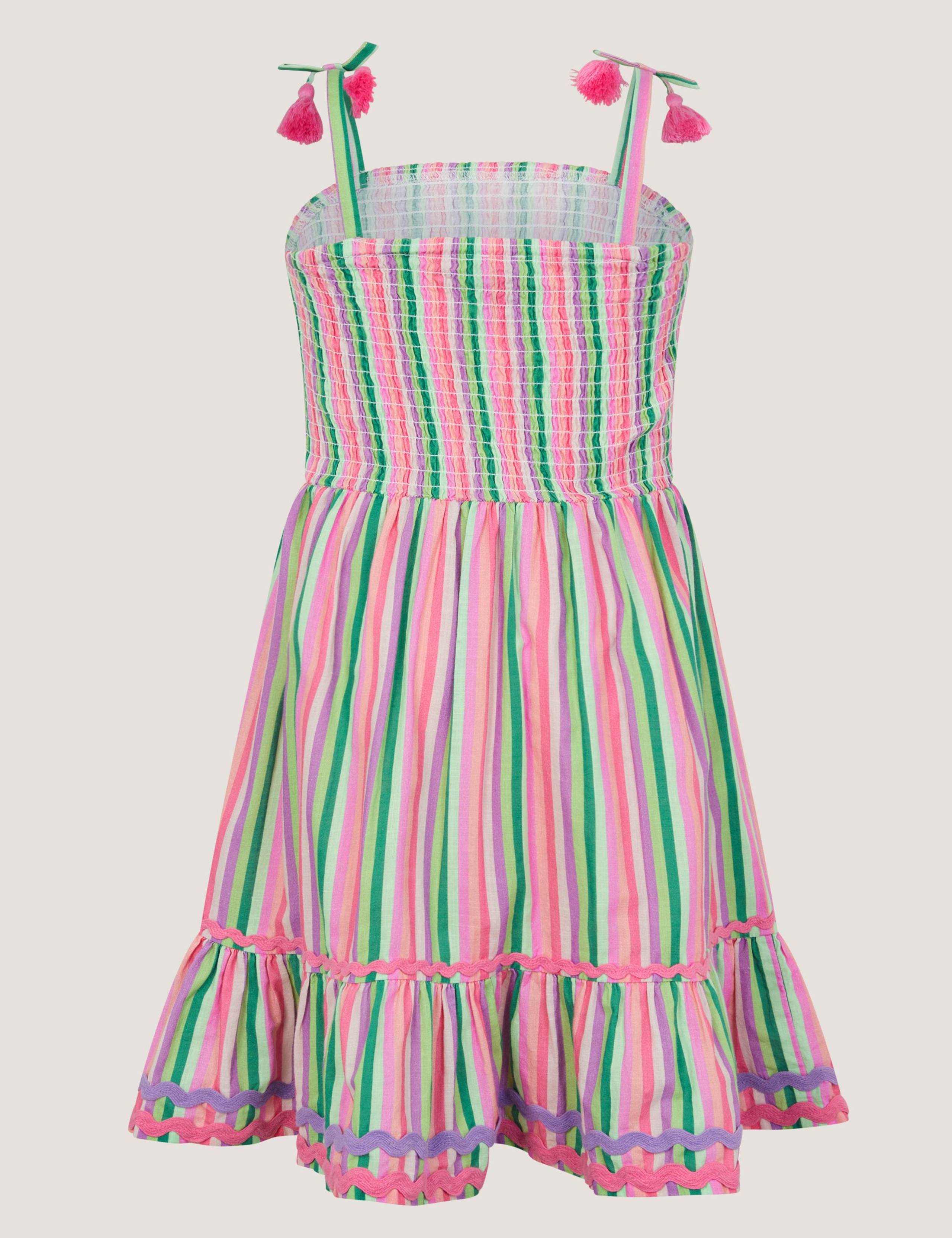 Pure Cotton Striped Dress (3-15 Yrs) 2 of 4
