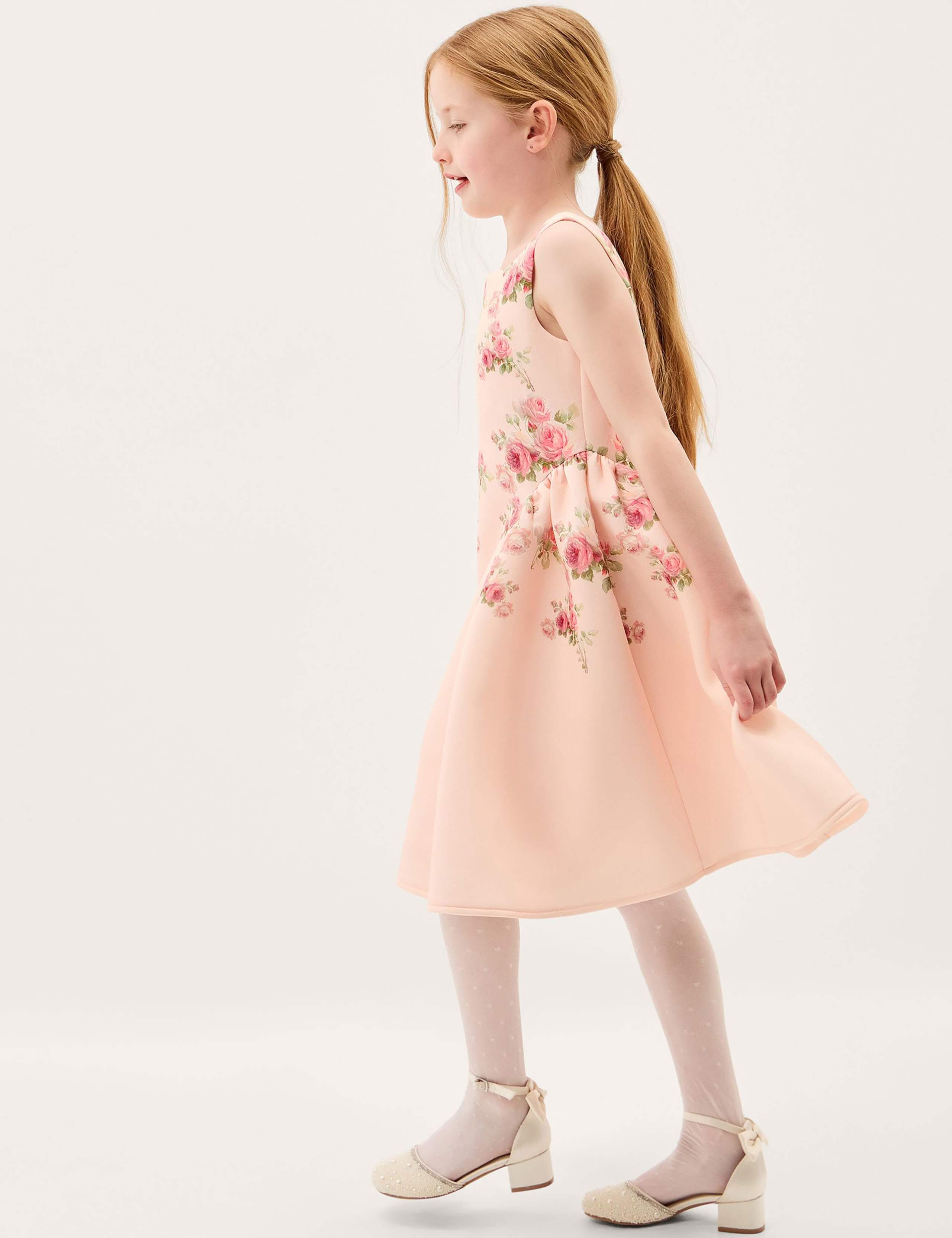 Floral Scuba Occasion Dress (3-13 Years) 1 of 4