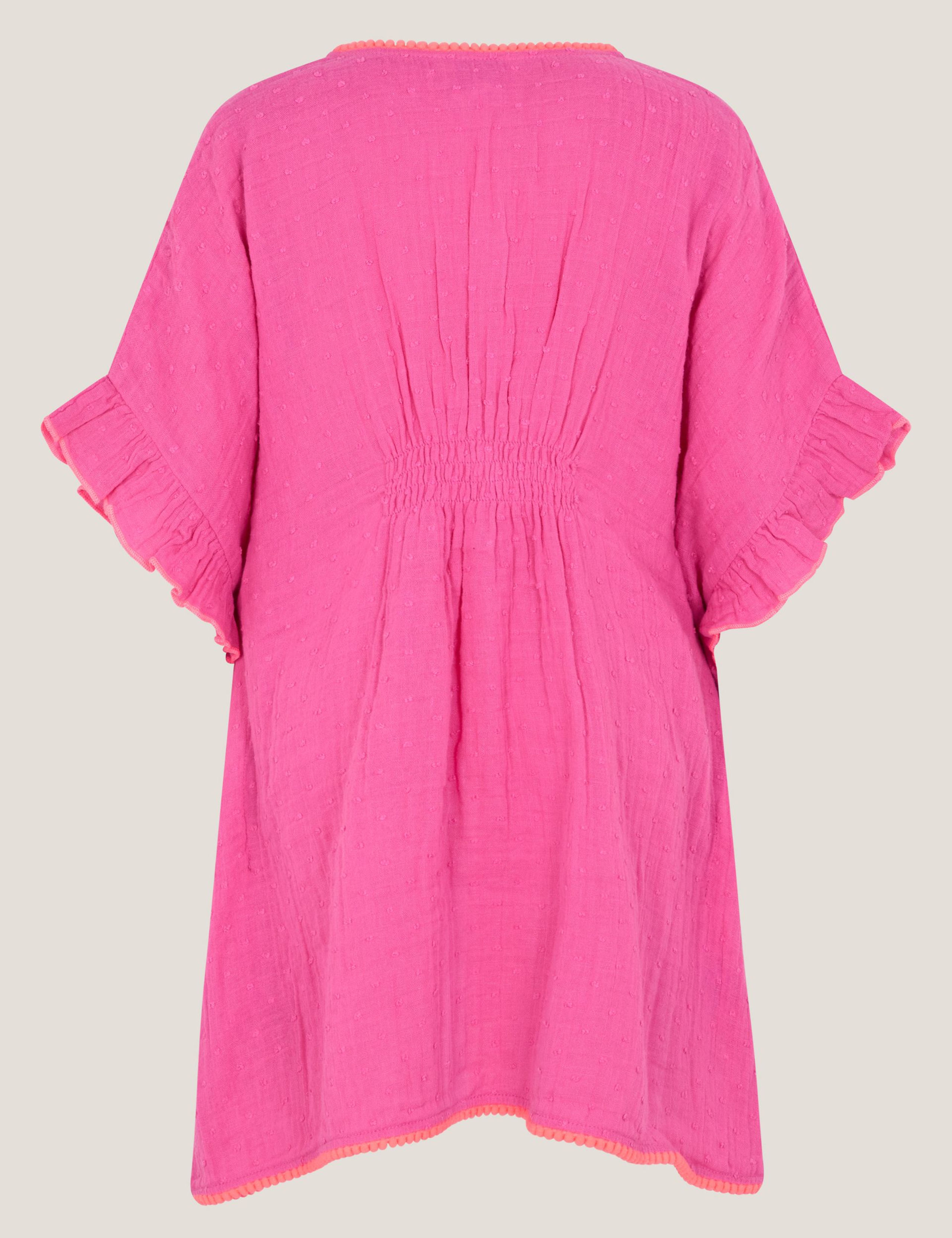 Pure Cotton Embroidered Kaftan Dress (3-15 Yrs) 3 of 3