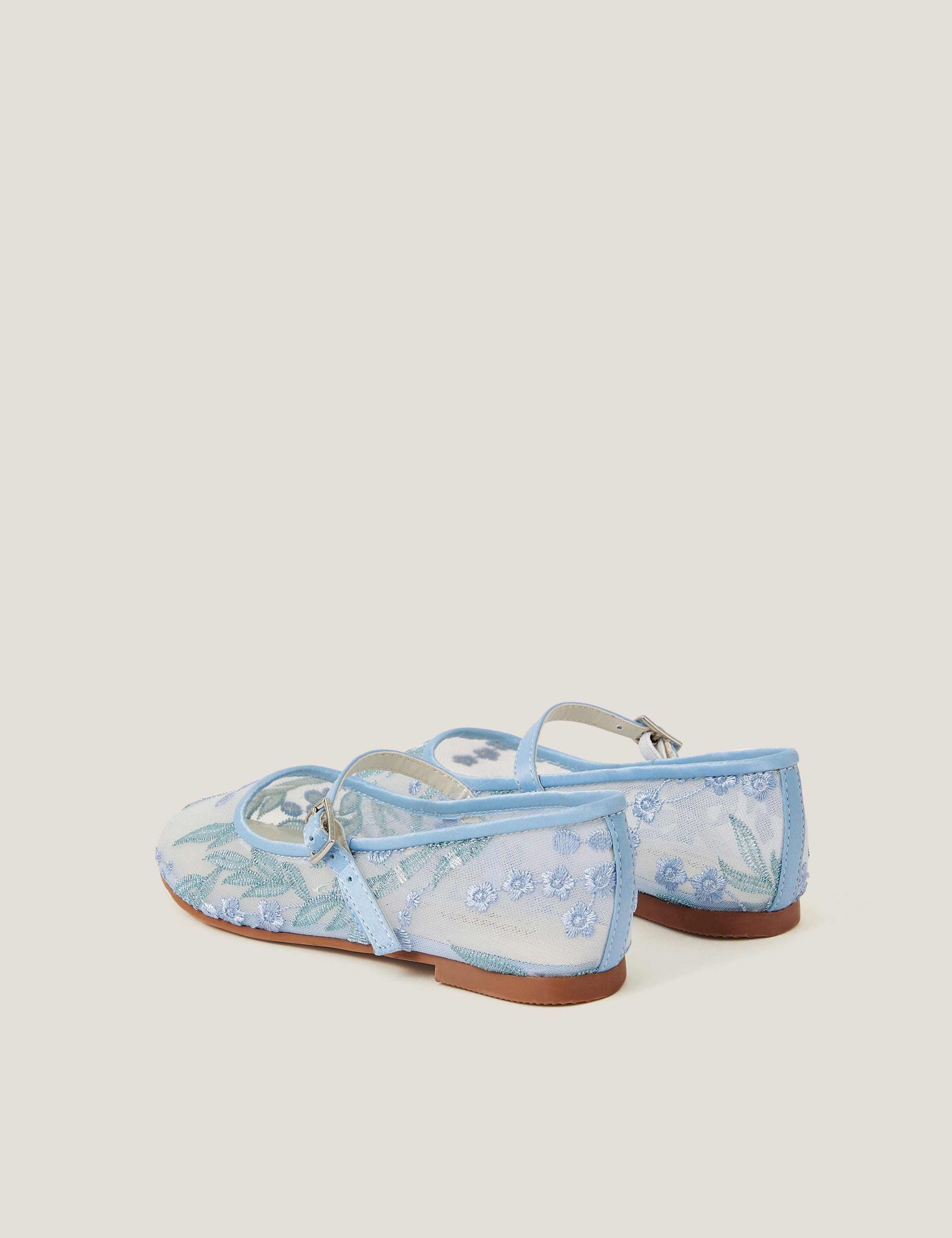 Kids' Embroidered Lace Ballet Pumps (7 Small - 4 Large) 3 of 3