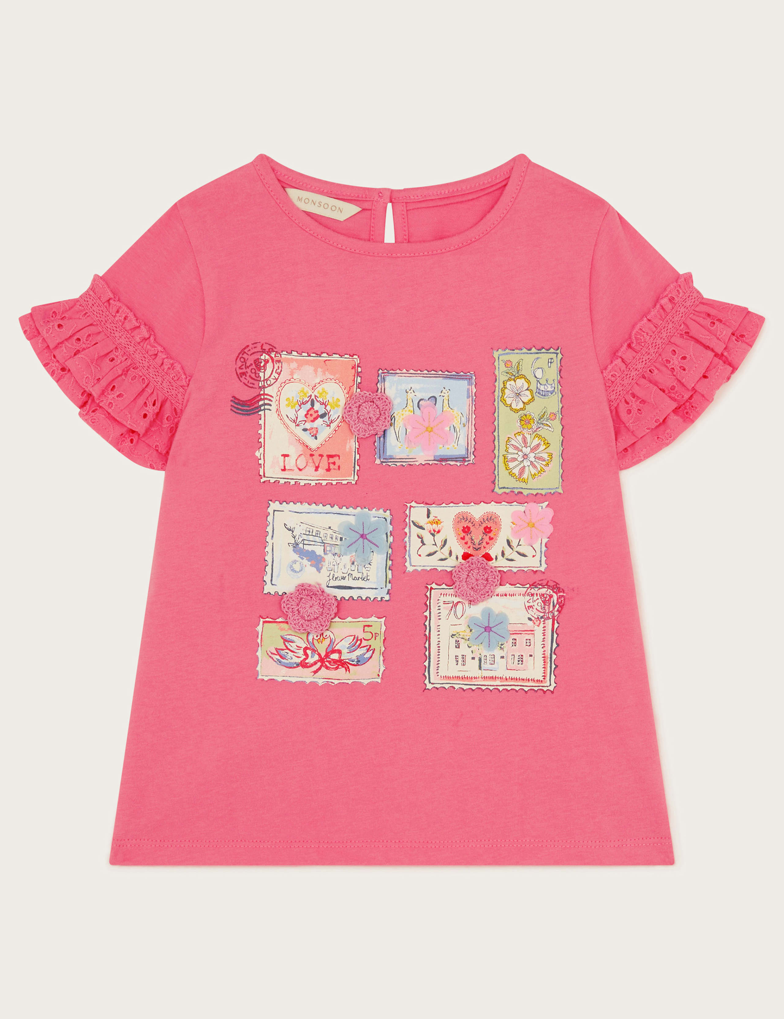 Stamp Print Ruffle T-Shirt (3-12 Yrs) 2 of 4