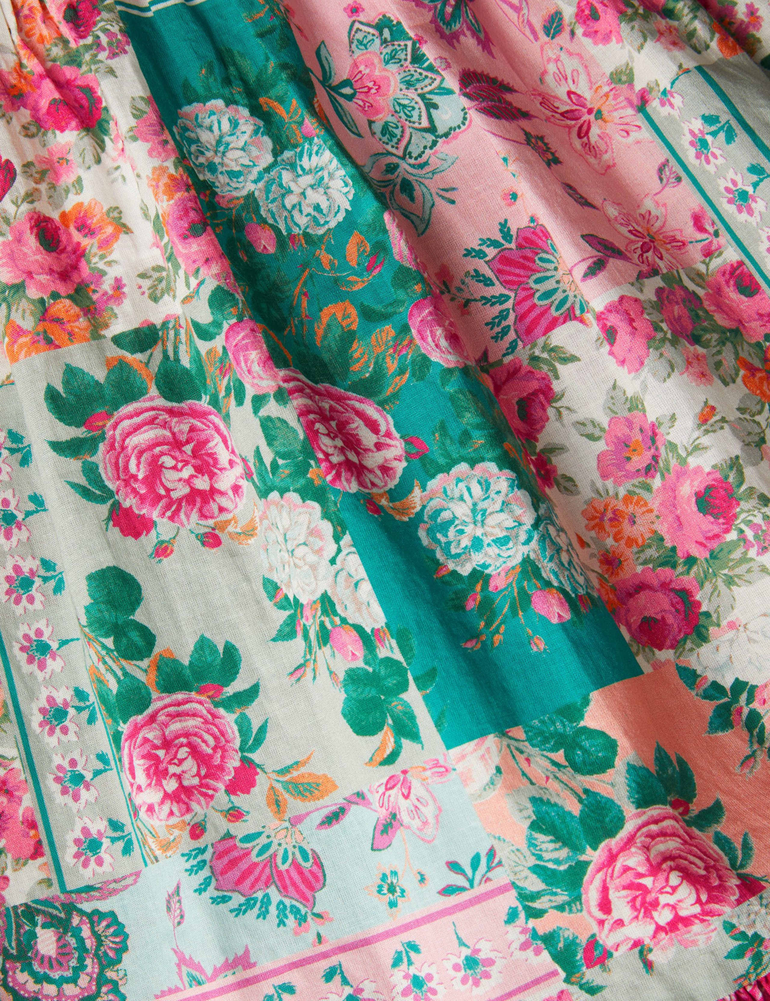 Pure Cotton Floral Shirred Tiered Dress (3-13 Years) 4 of 4