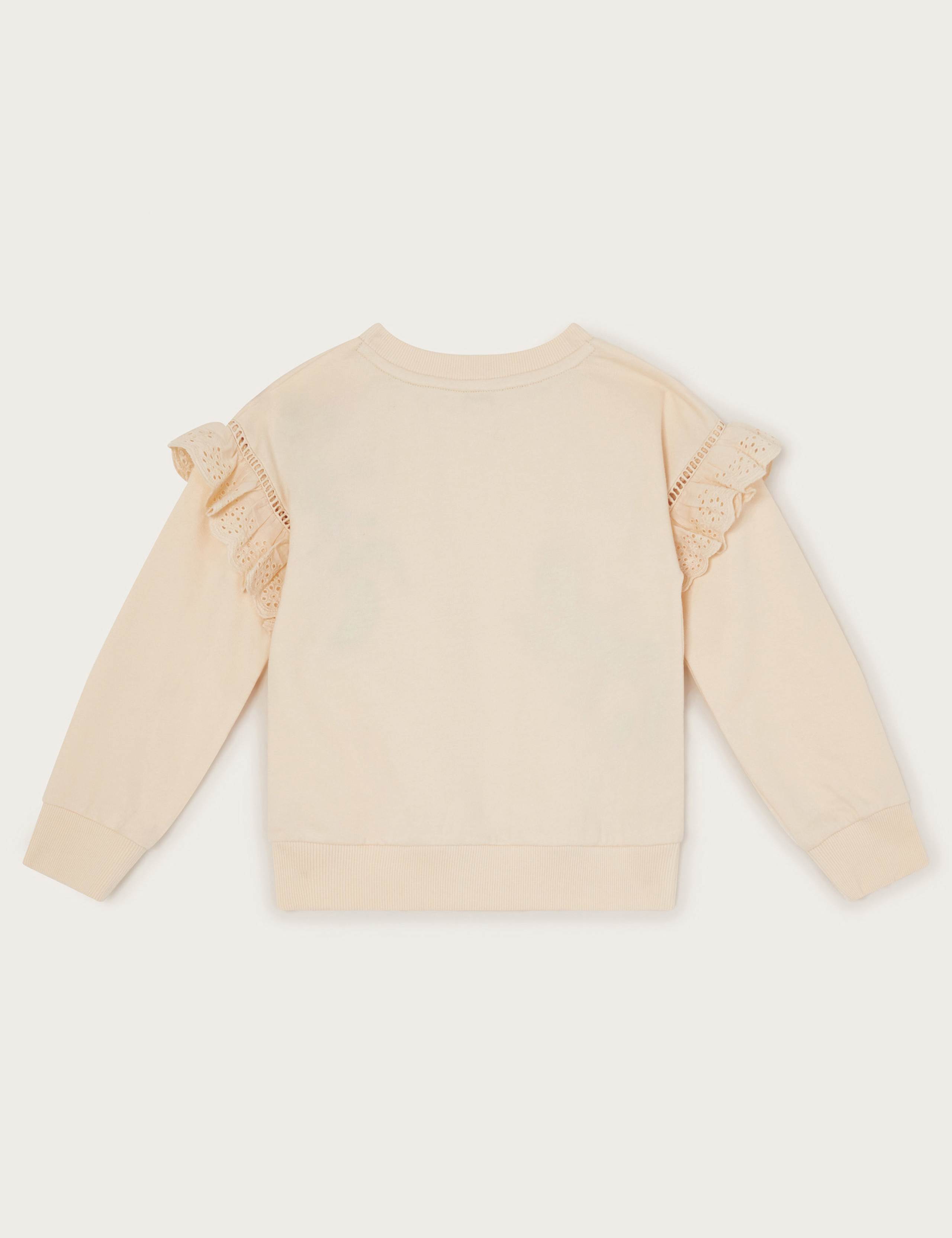 Pure Cotton Flower Embroidered Jumper (3-13 Yrs) 2 of 3