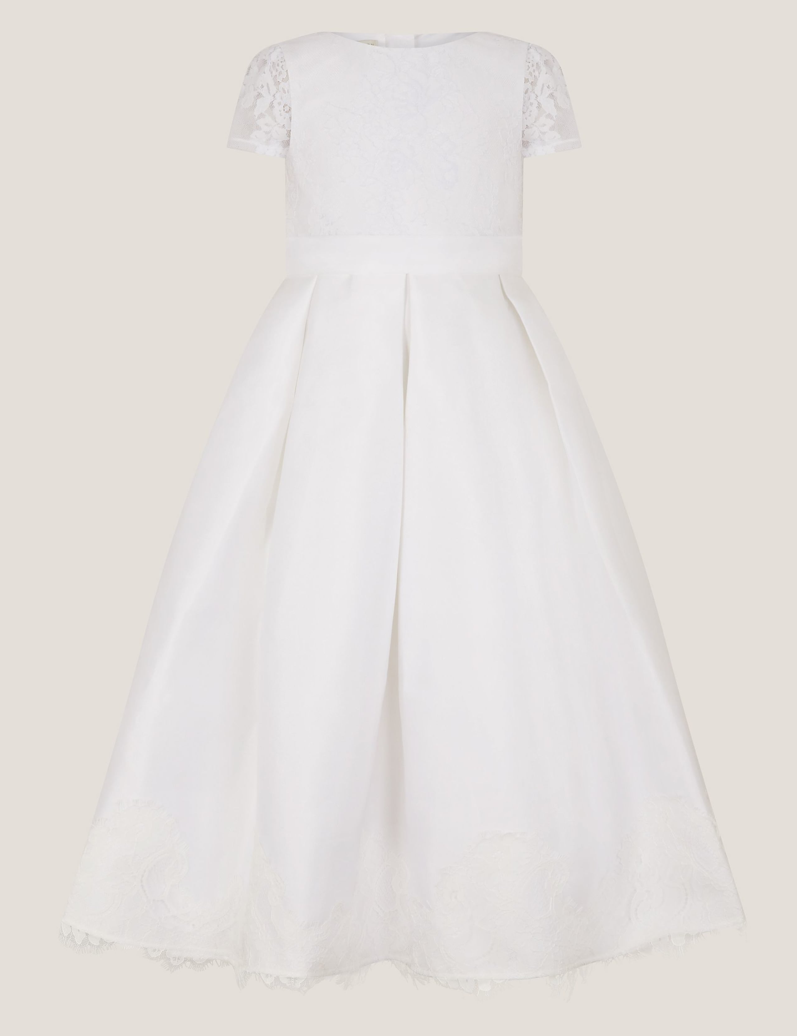 Bow Lace Trim Occasion Dress (3-13 Years) 1 of 3