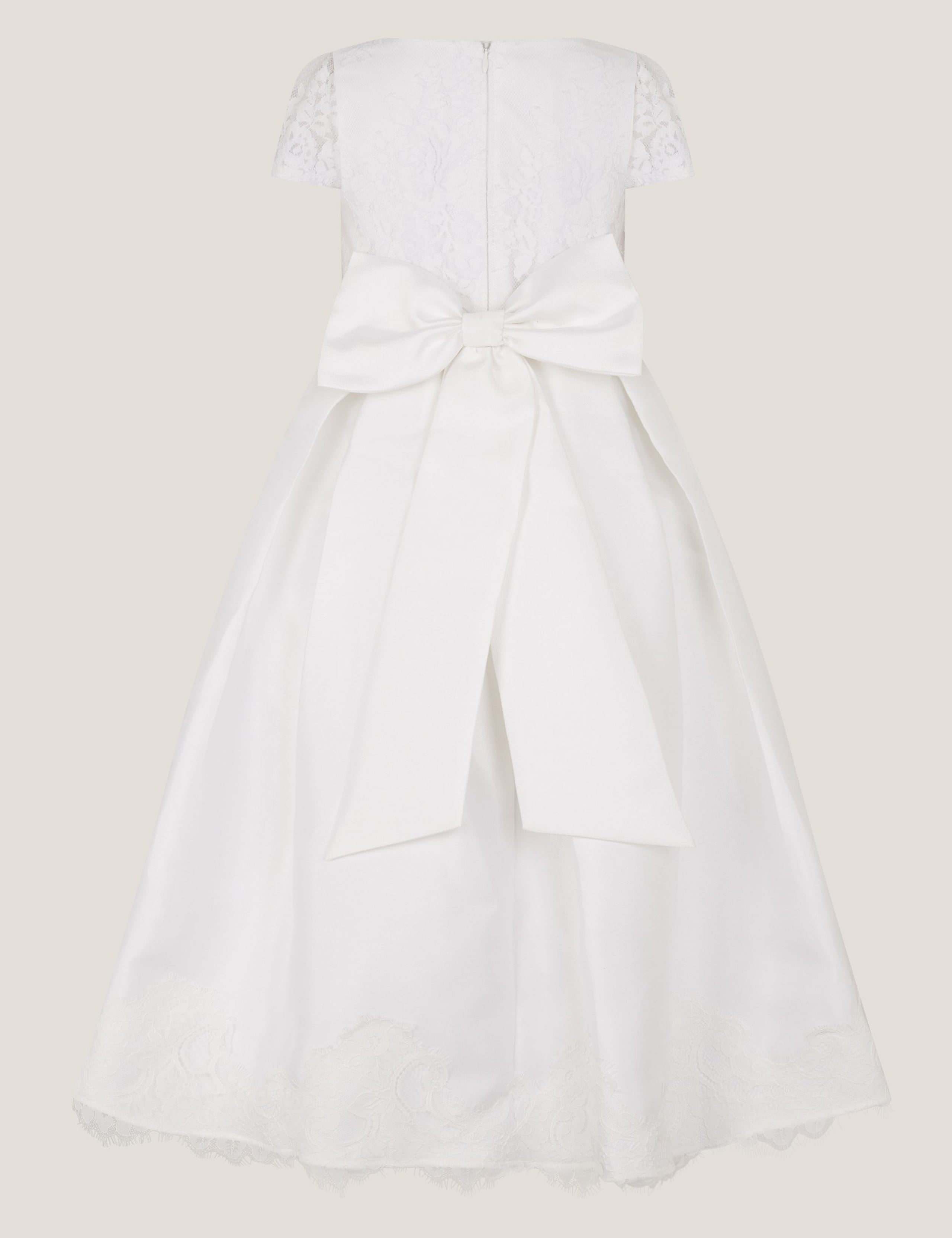Bow Lace Trim Occasion Dress (3-13 Years) 3 of 3