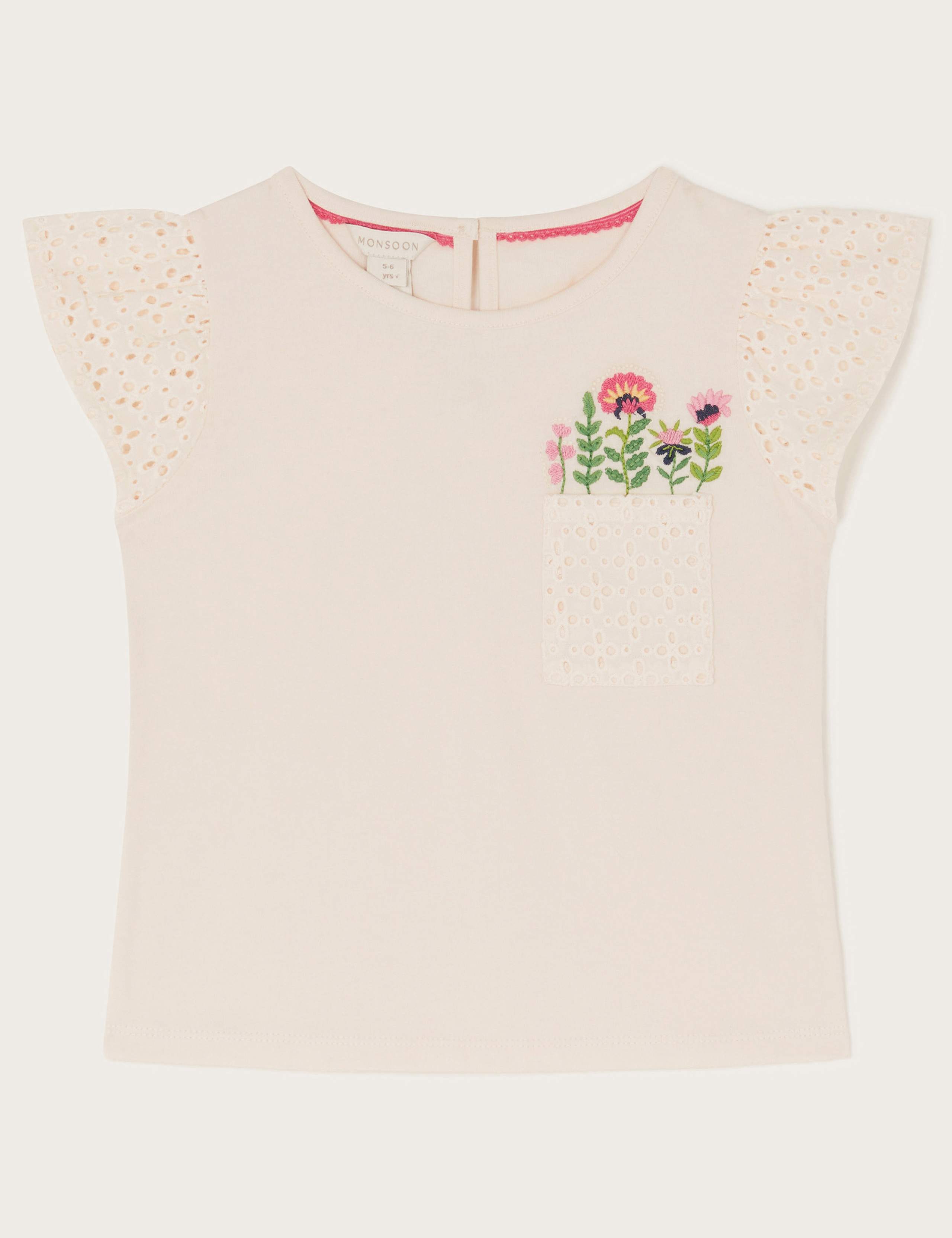 Pure Cotton Embroidered T-Shirt (3-12 Yrs) 3 of 4